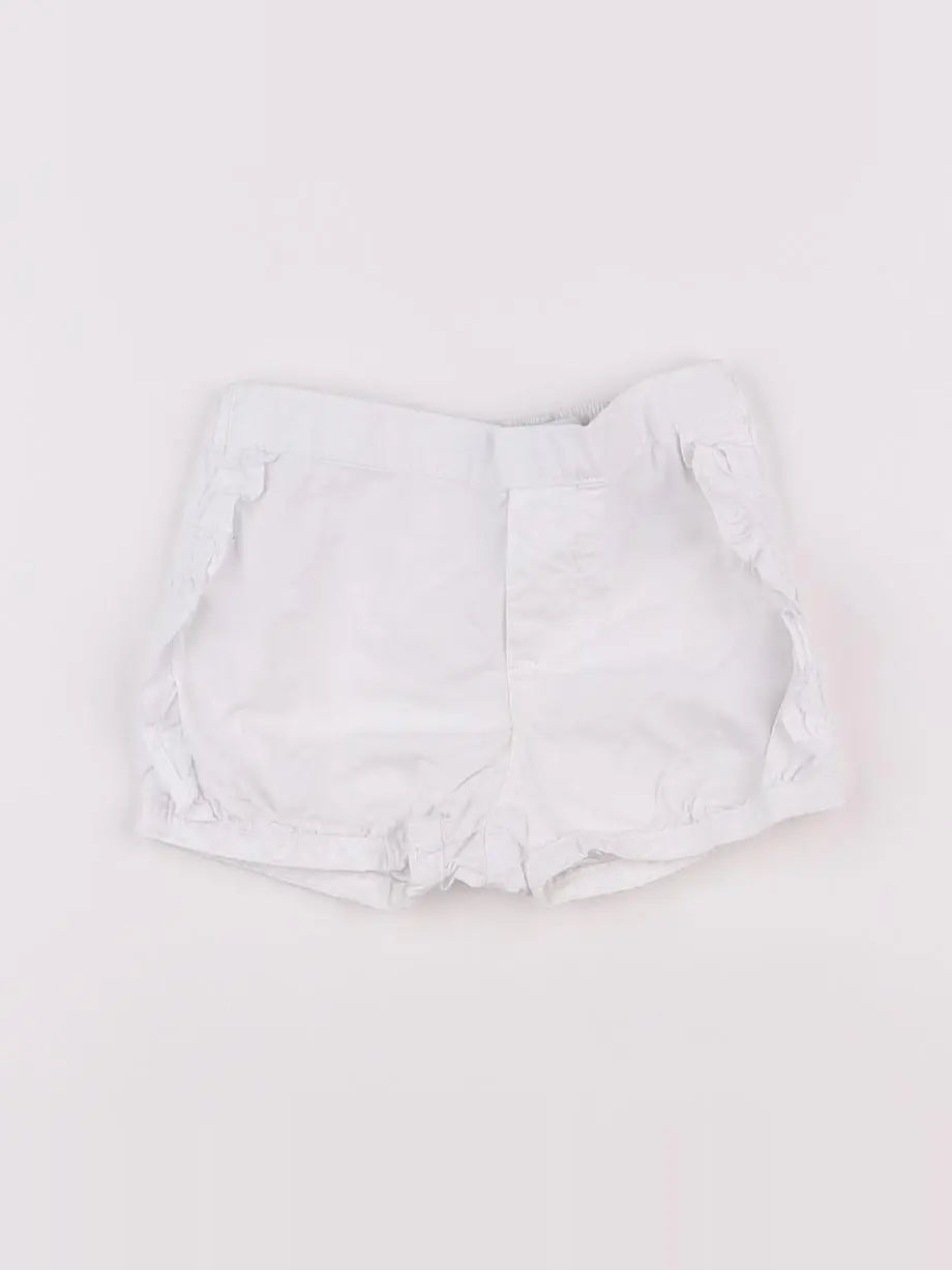 Vertbaudet - short blanc - 12 mois