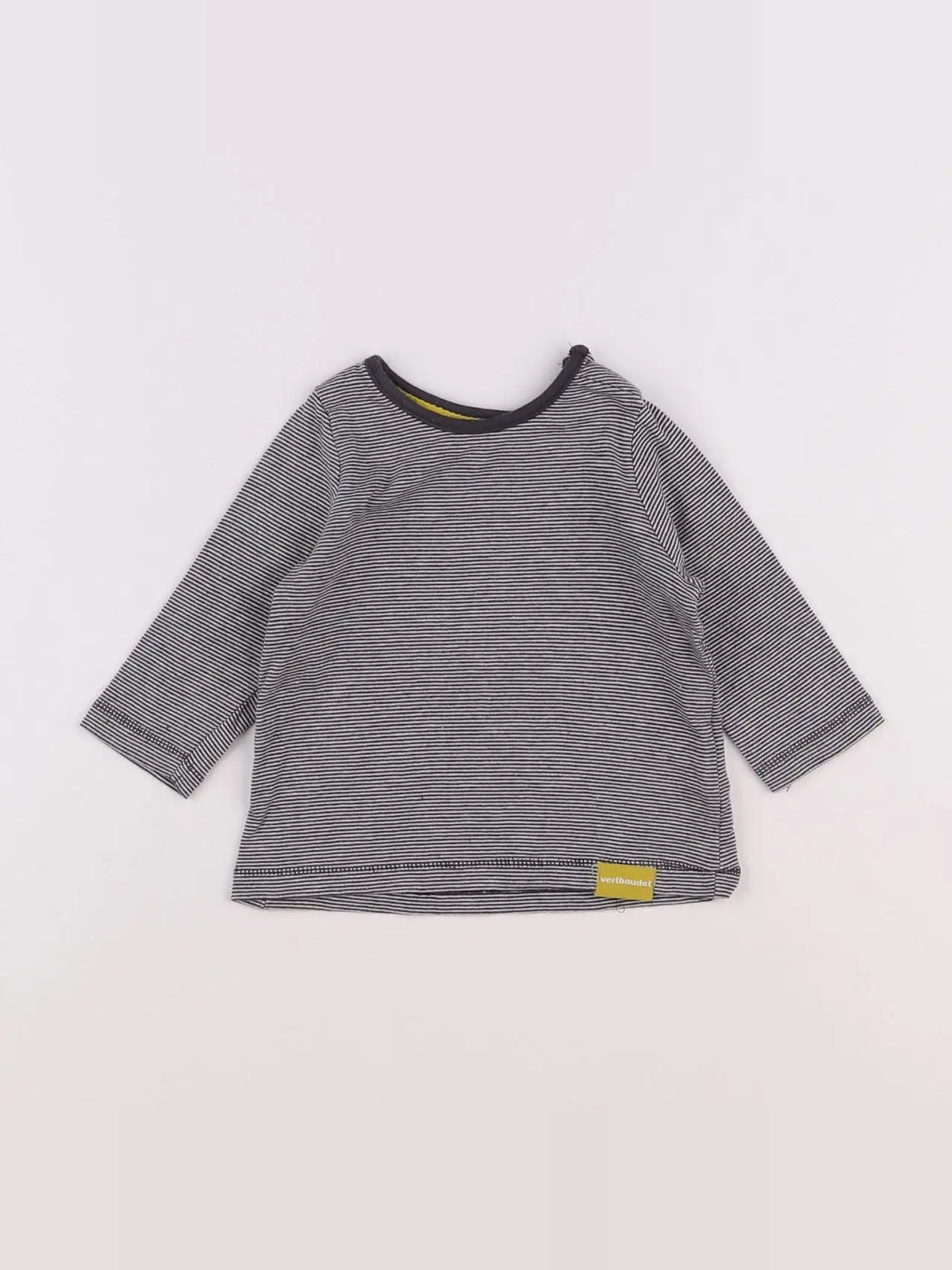 Vertbaudet - tee-shirt blanc, bleu - 6 mois