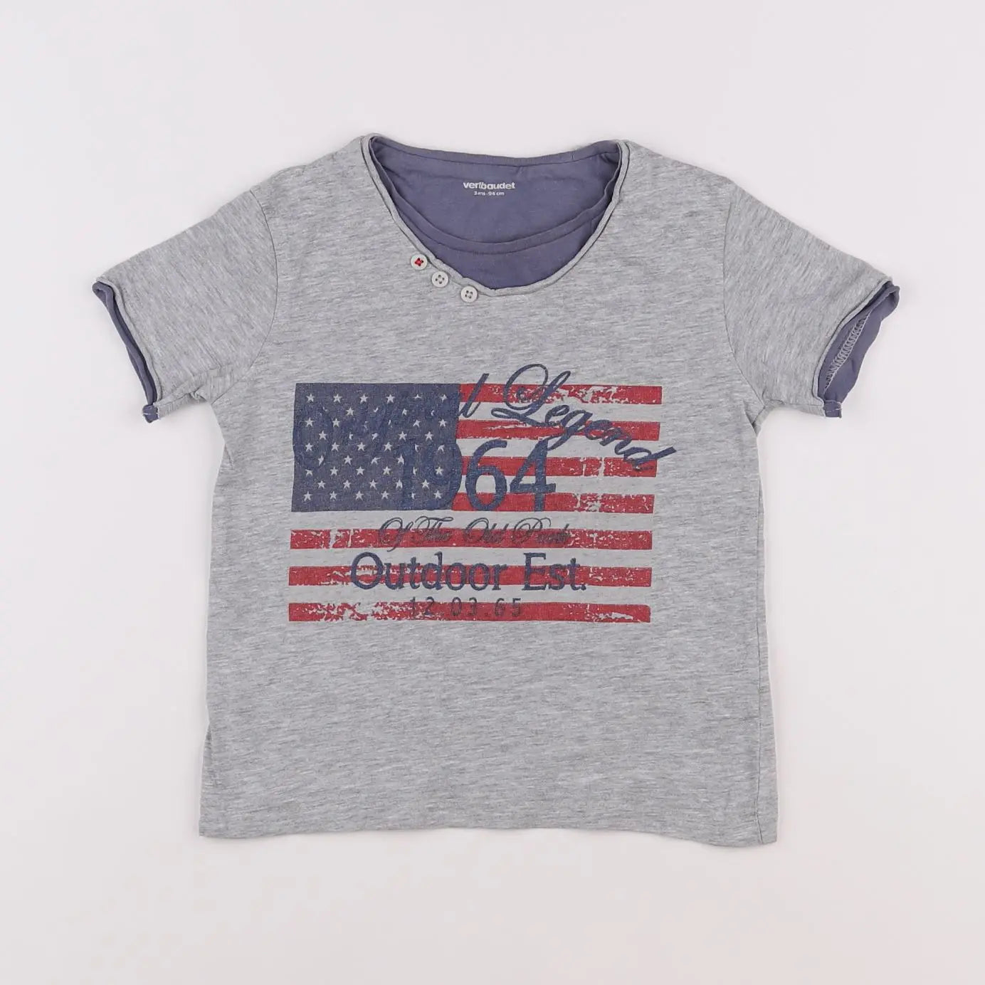 Vertbaudet - tee-shirt gris - 3 ans