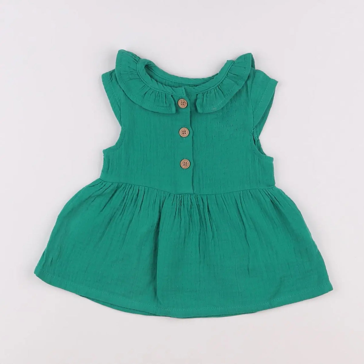 Vertbaudet - robe vert - 3 mois