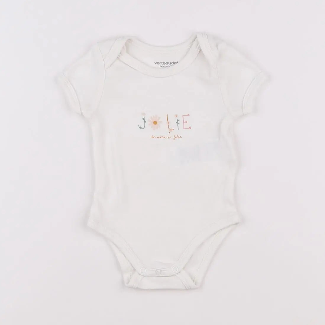 Vertbaudet - body blanc - 3 mois