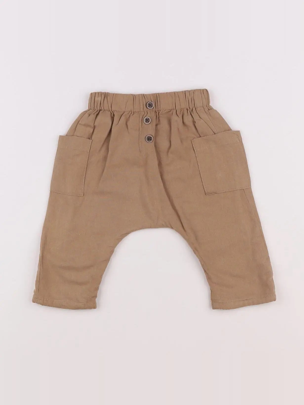 Vertbaudet - sarouel marron - 6 mois