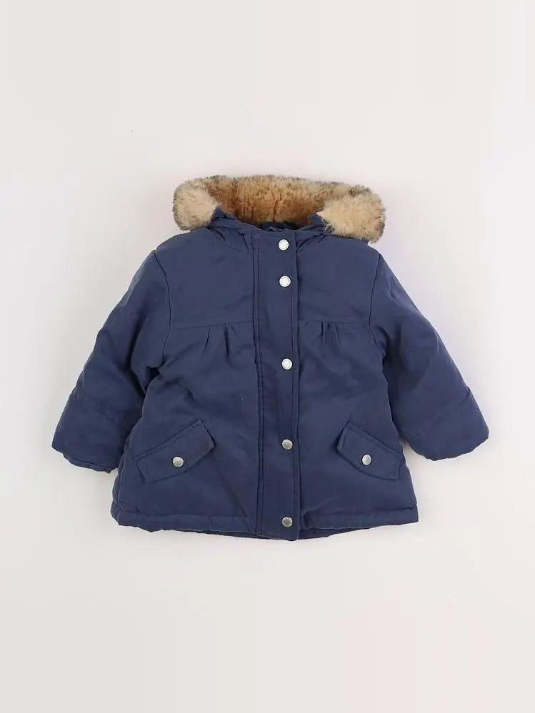 Vertbaudet - parka bleu - 12 mois