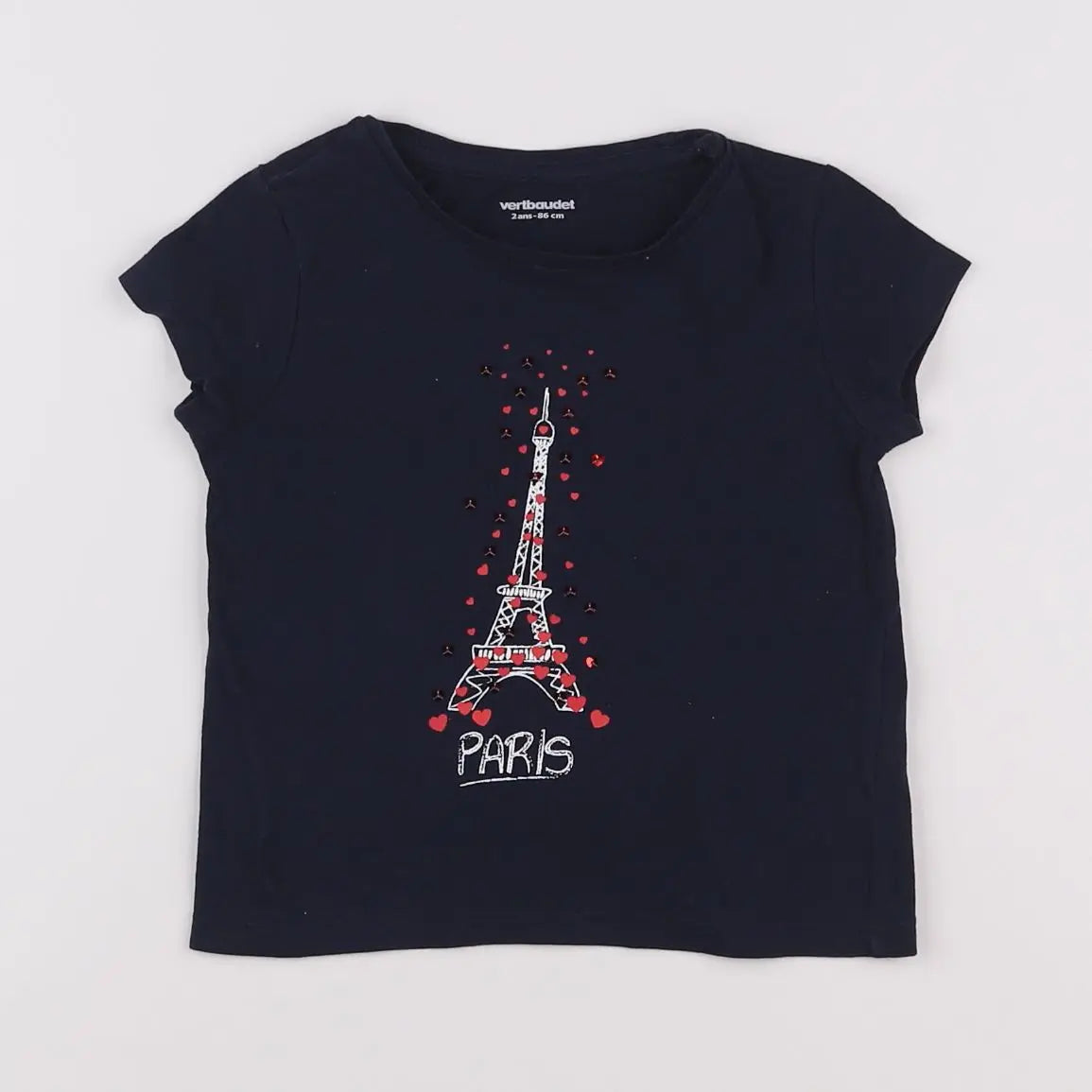 Vertbaudet - tee-shirt bleu - 2 ans