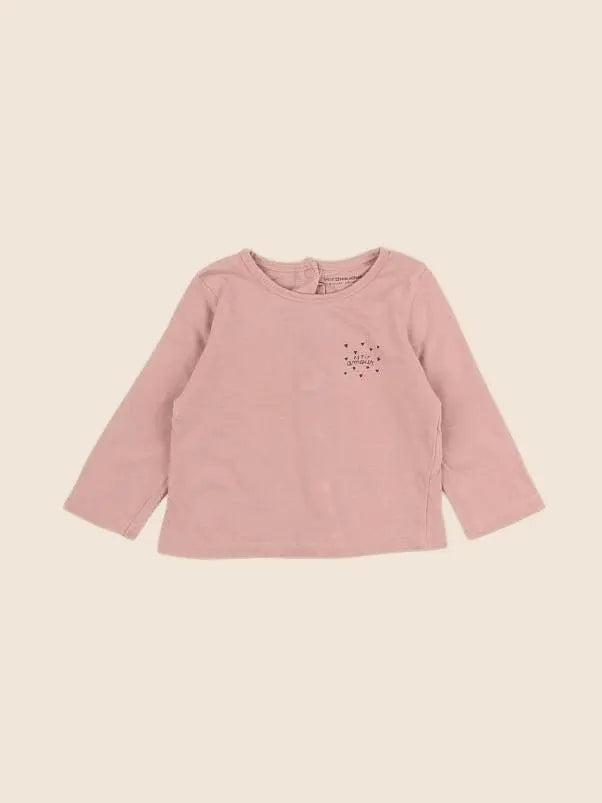 Vertbaudet - tee-shirt rose - 3 mois
