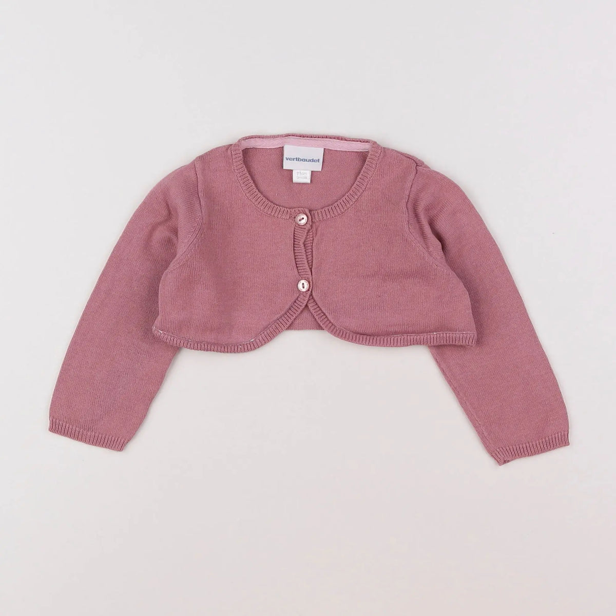Vertbaudet - gilet violet - 9 mois