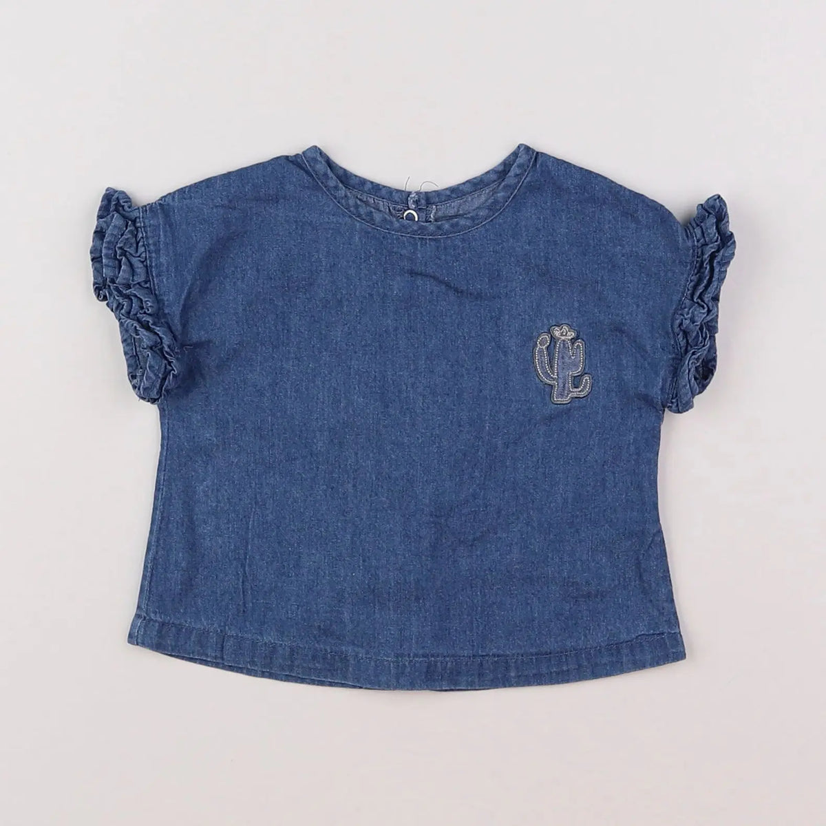Vertbaudet - tee-shirt bleu - 3 mois