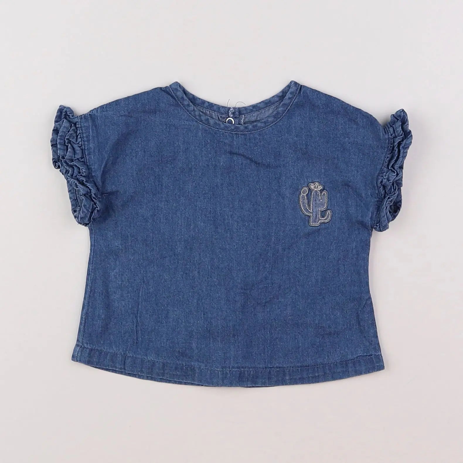 Vertbaudet - tee-shirt bleu - 3 mois