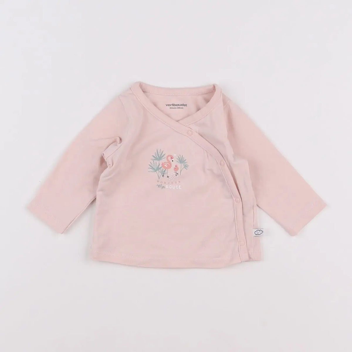 Vertbaudet - tee-shirt rose - 3 mois