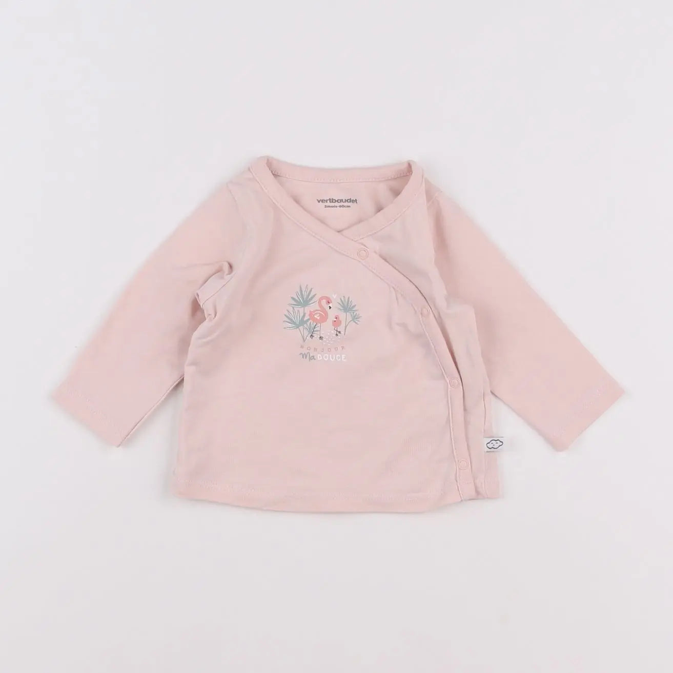 Vertbaudet - tee-shirt rose - 3 mois