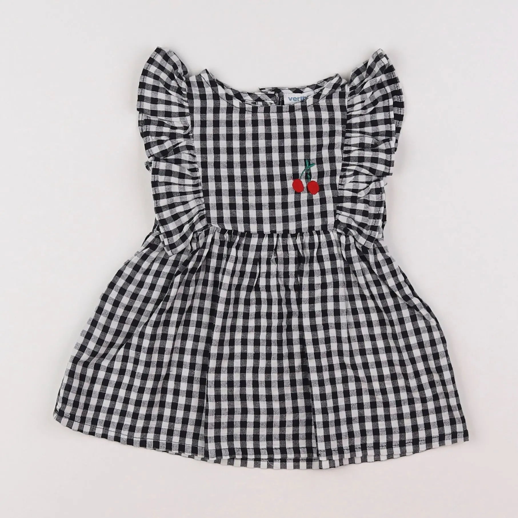 Vertbaudet - robe blanc, noir - 3 mois