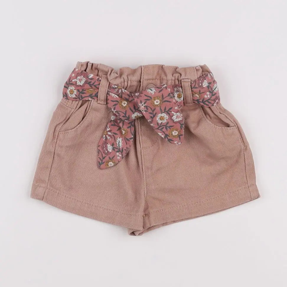 Vertbaudet - short rose - 12 mois