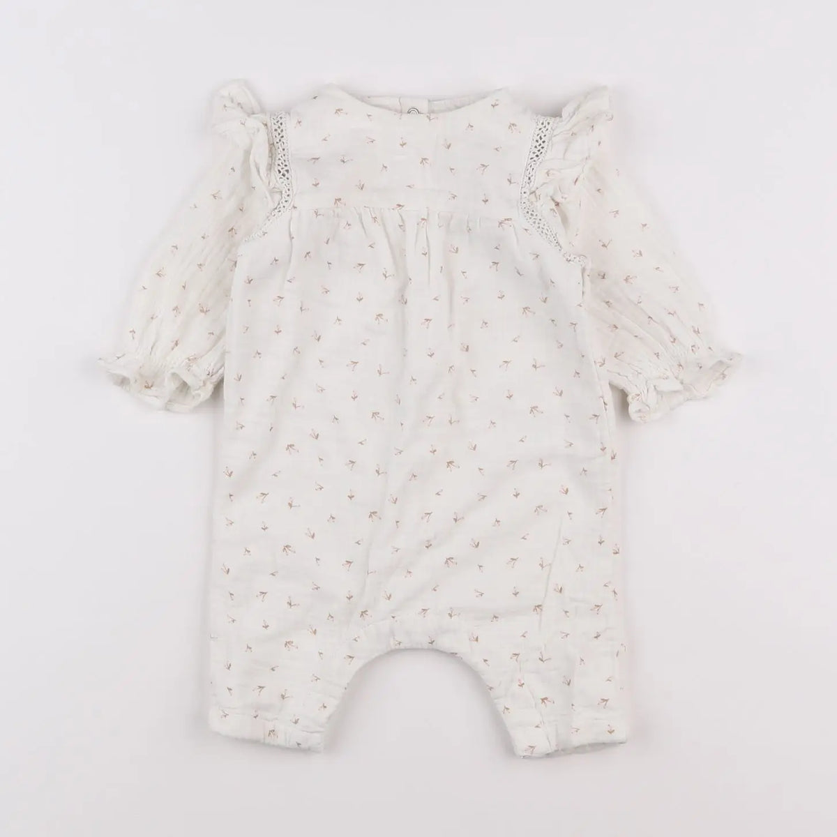 Vertbaudet - combinaison blanc - 3 mois