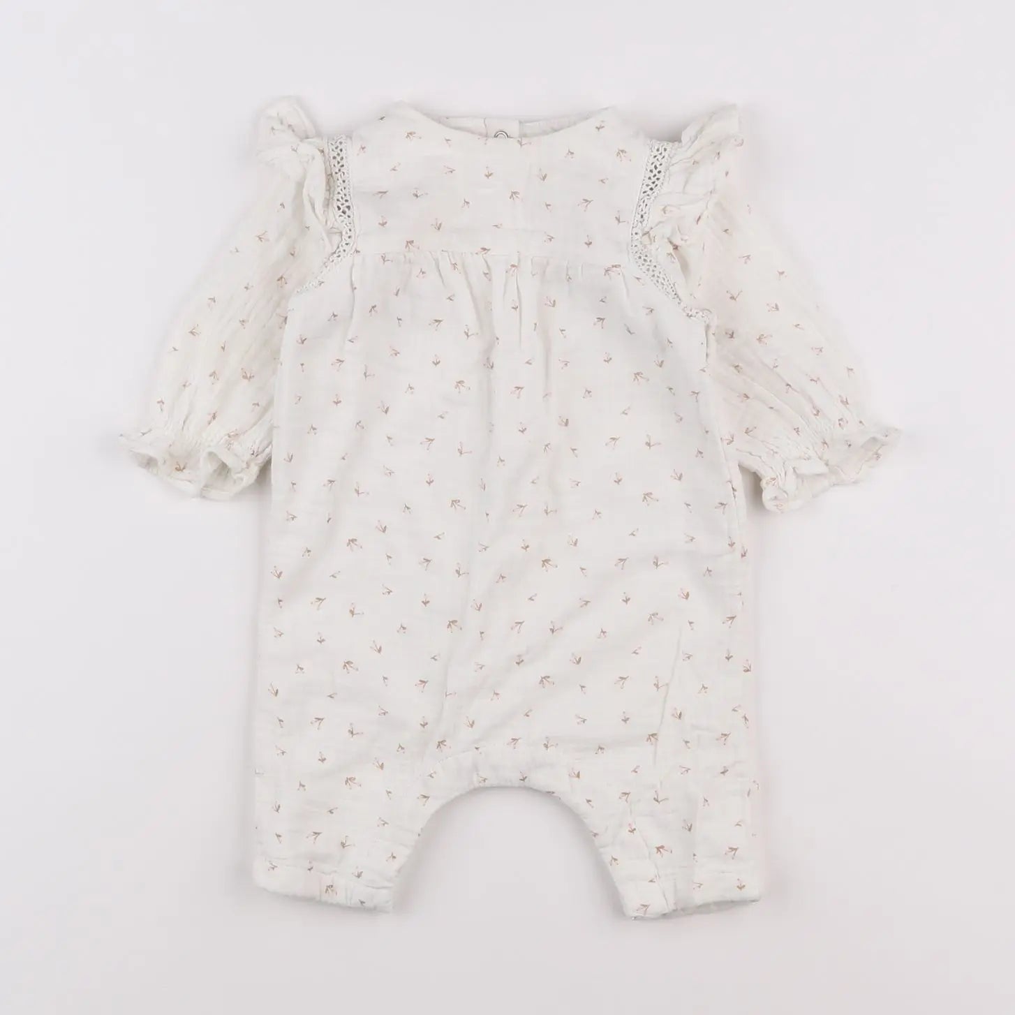 Vertbaudet - combinaison blanc - 3 mois