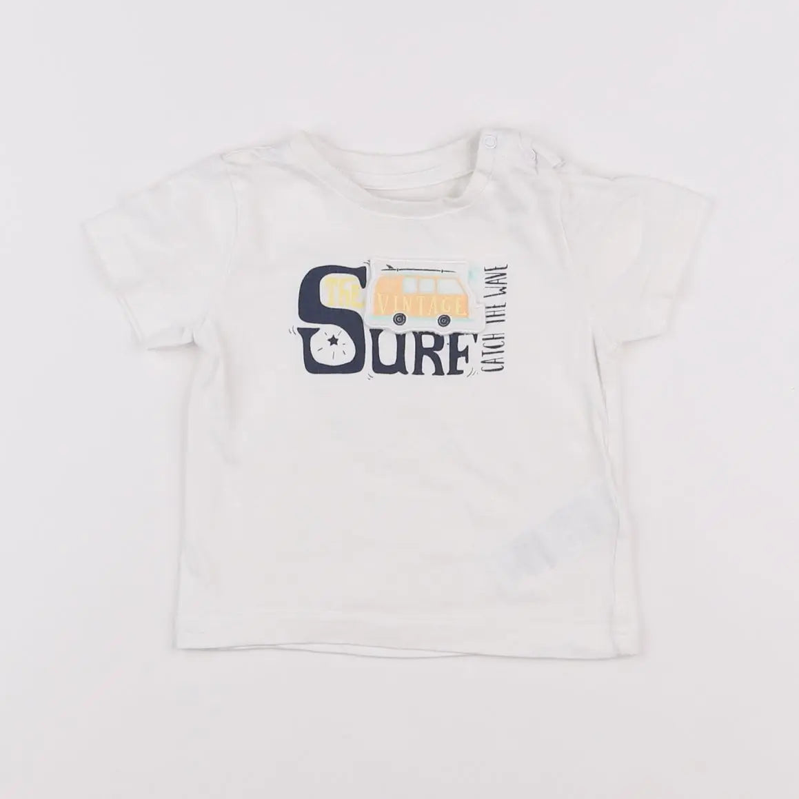 Vertbaudet - tee-shirt blanc - 6 mois