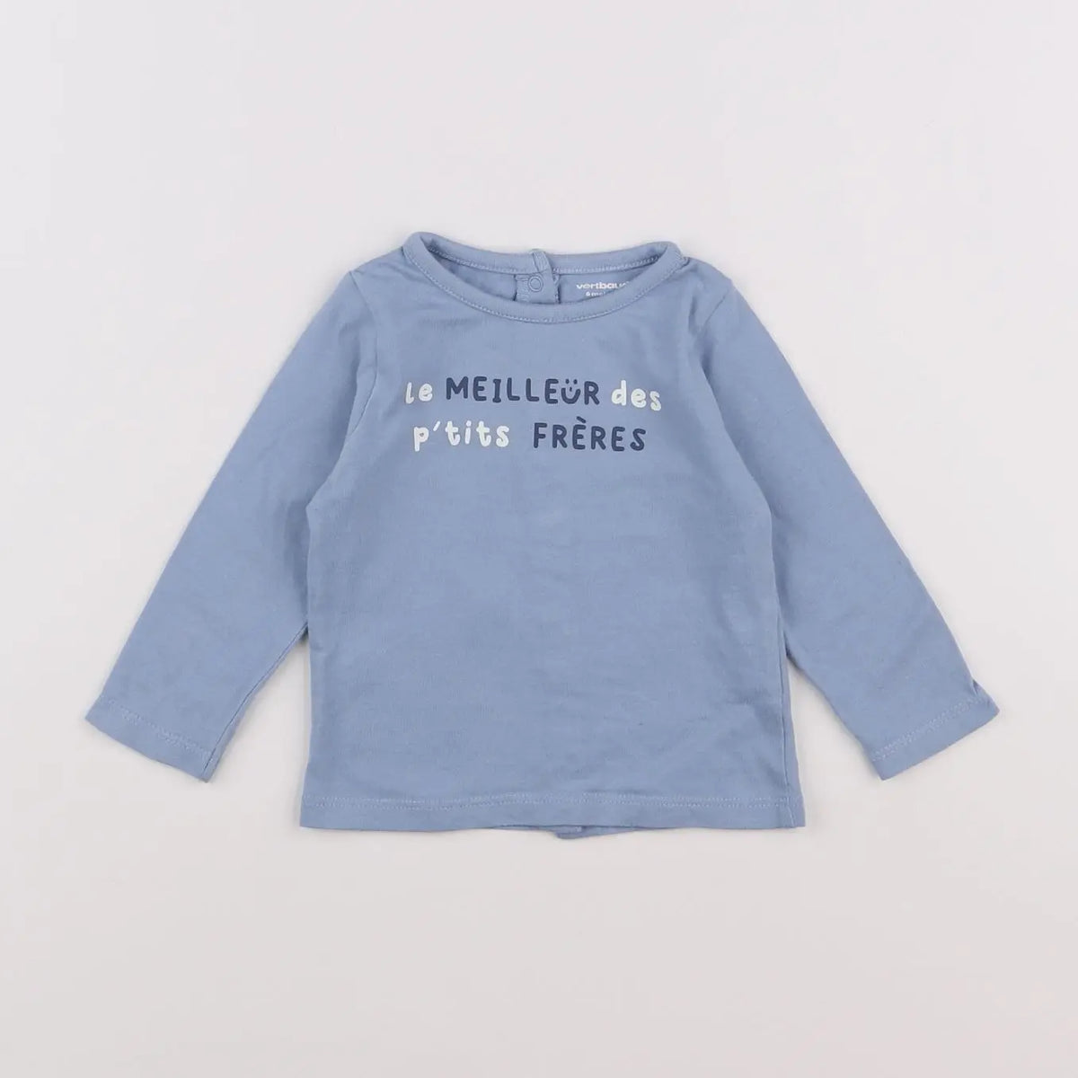 Vertbaudet - tee-shirt bleu - 6 mois