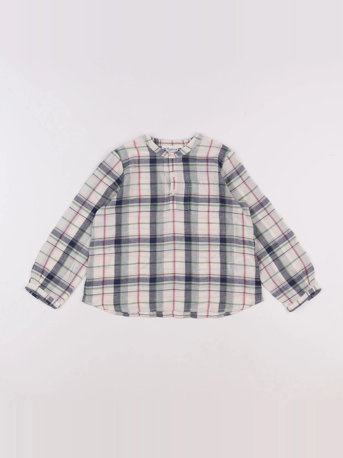 Bonpoint - blouse blanc, bleu - 4 ans