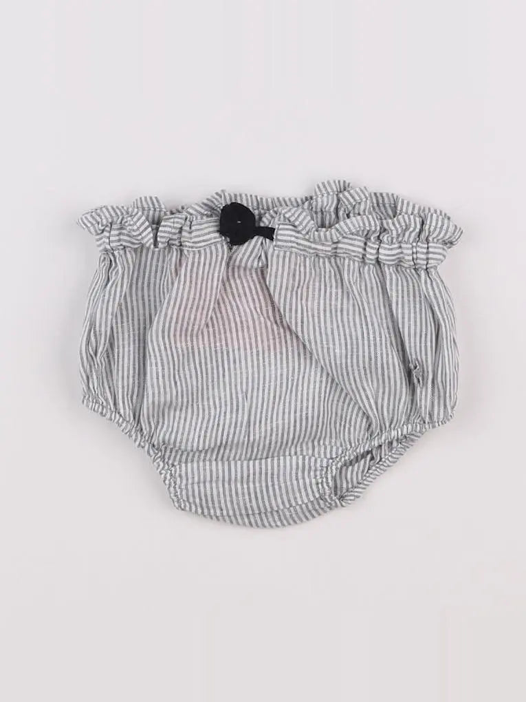 Tocoto vintage - bloomer gris - 6/9 mois