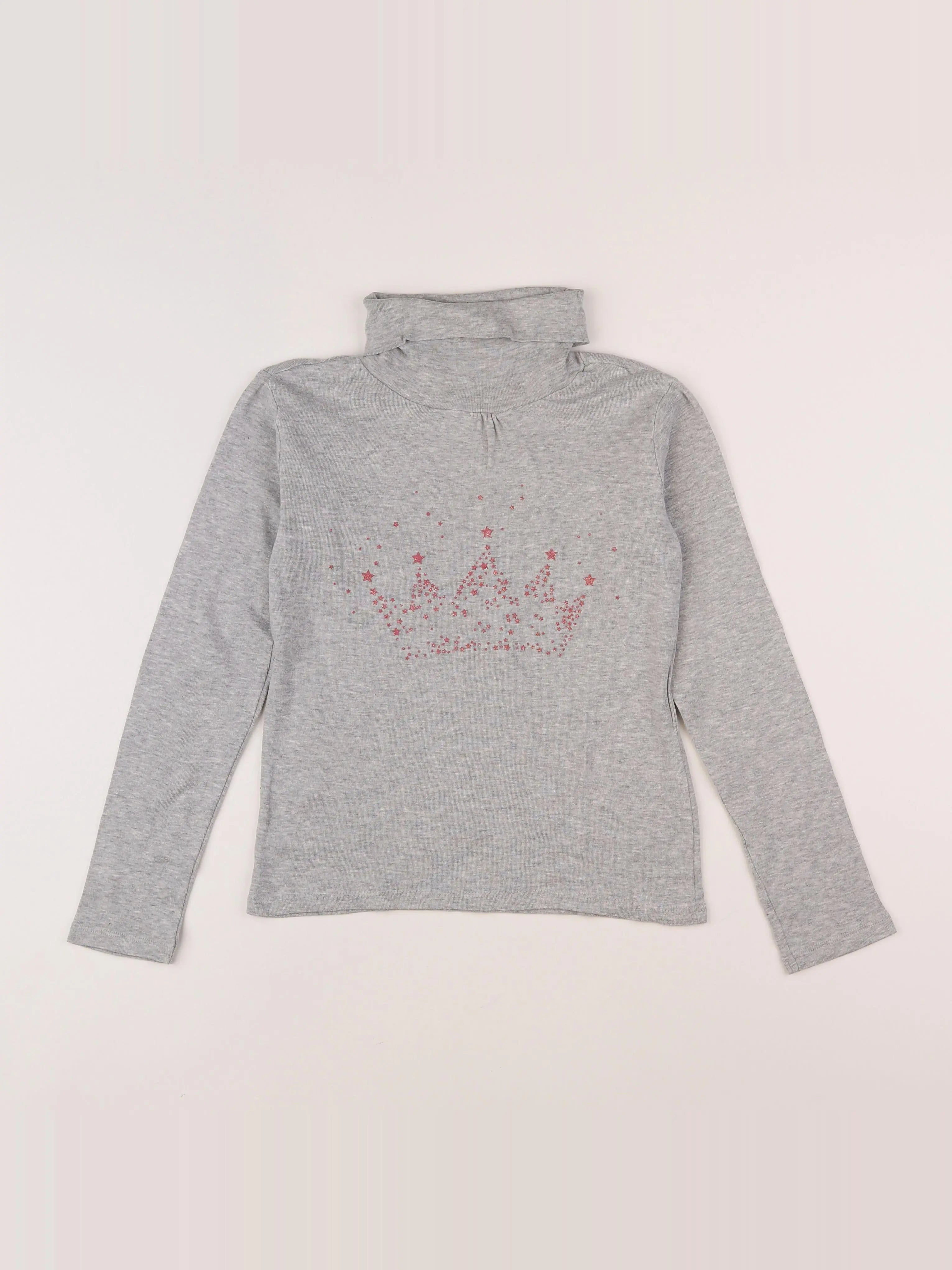 Vertbaudet - sous-pull gris - 10 ans