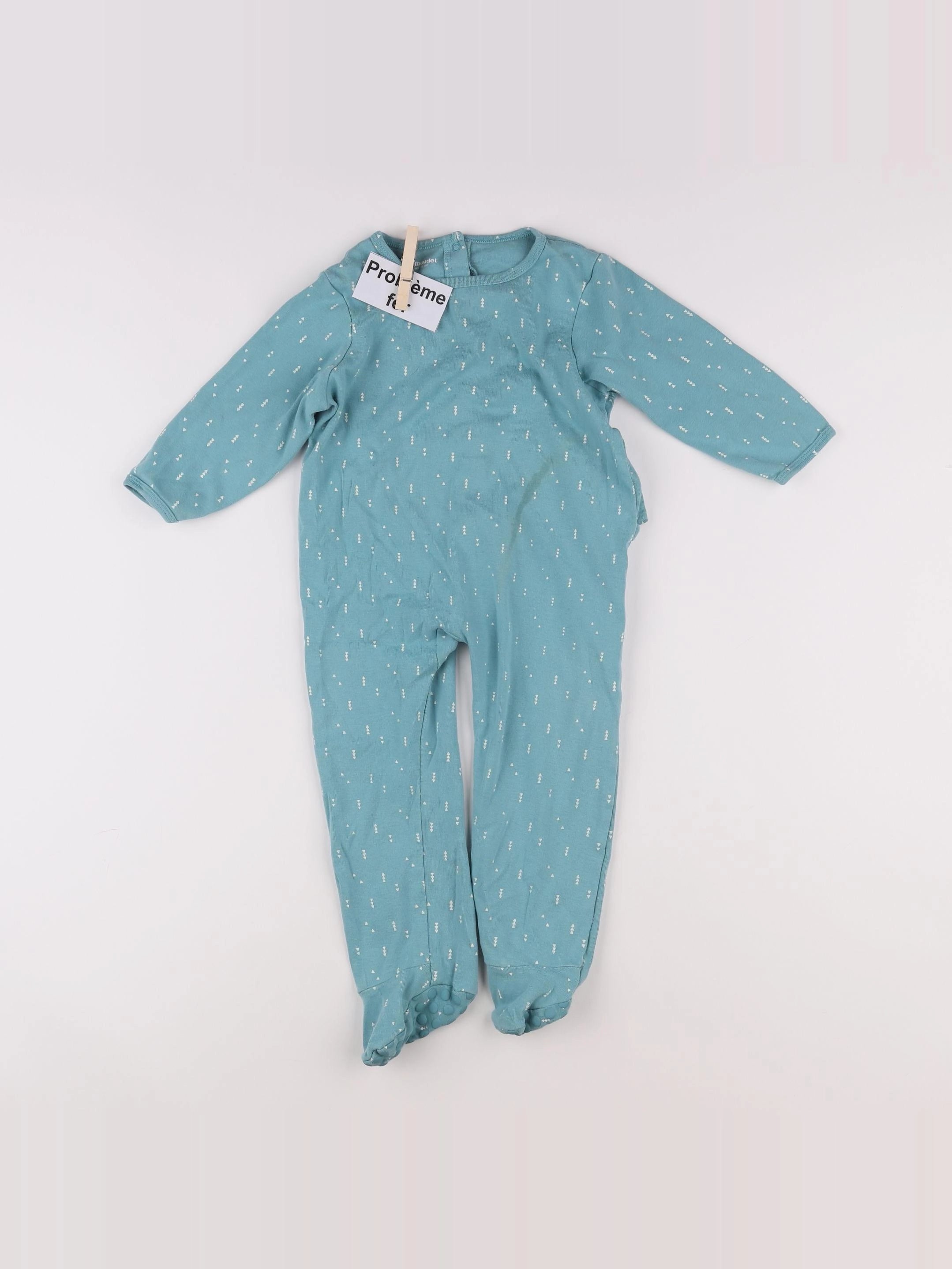 Vertbaudet - pyjama coton vert - 2 ans