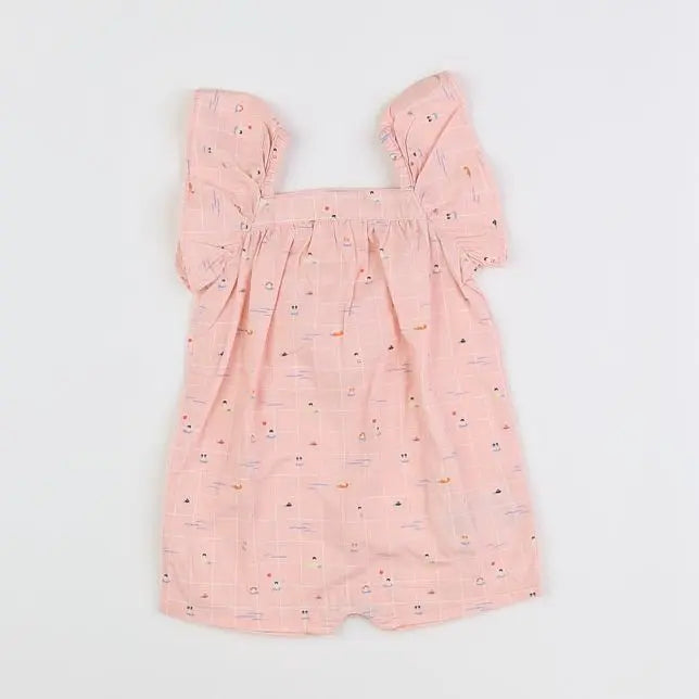 Vertbaudet - combinaison rose - 6 mois