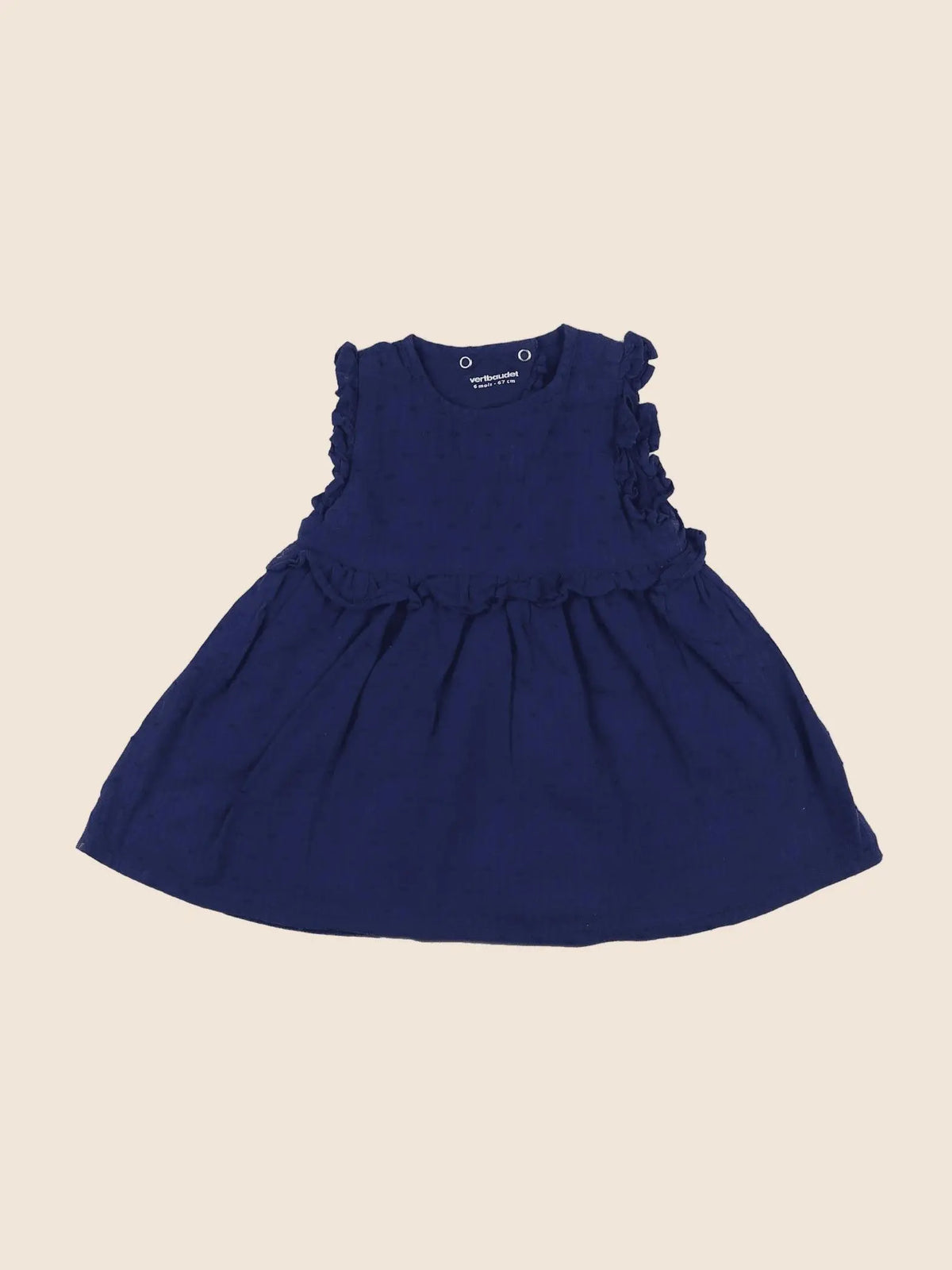 Vertbaudet - robe bleu - 6 mois