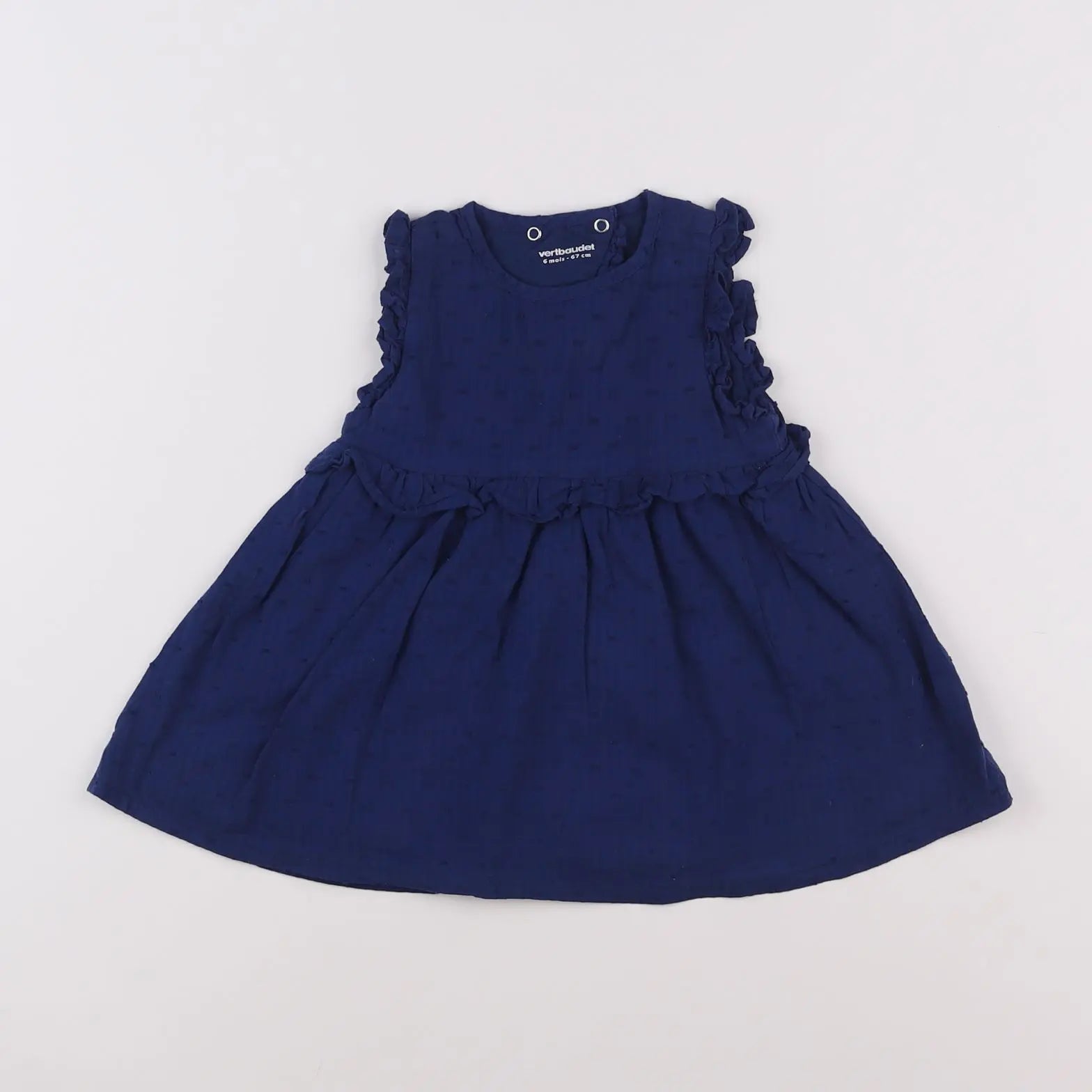 Vertbaudet - robe bleu - 6 mois