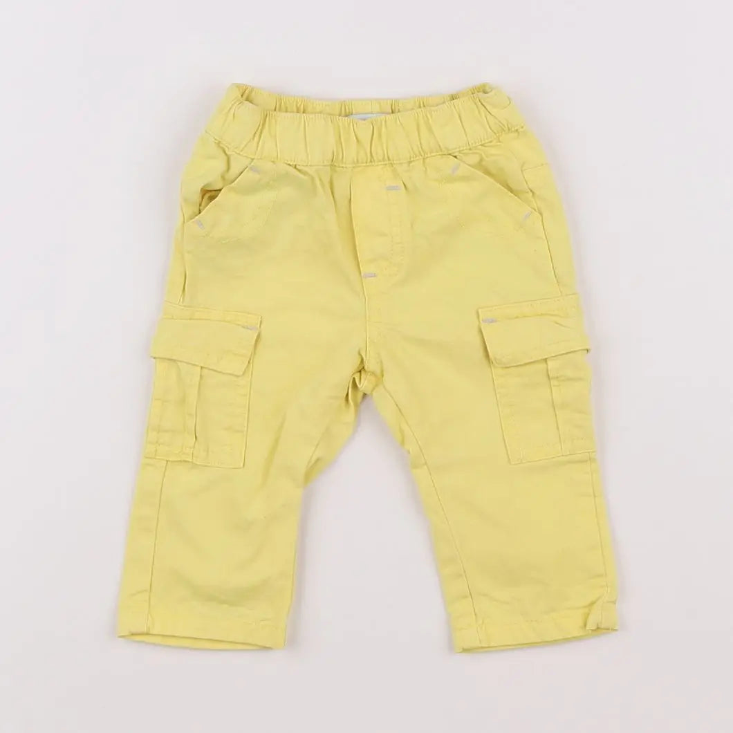 Vertbaudet - pantalon jaune - 3 mois