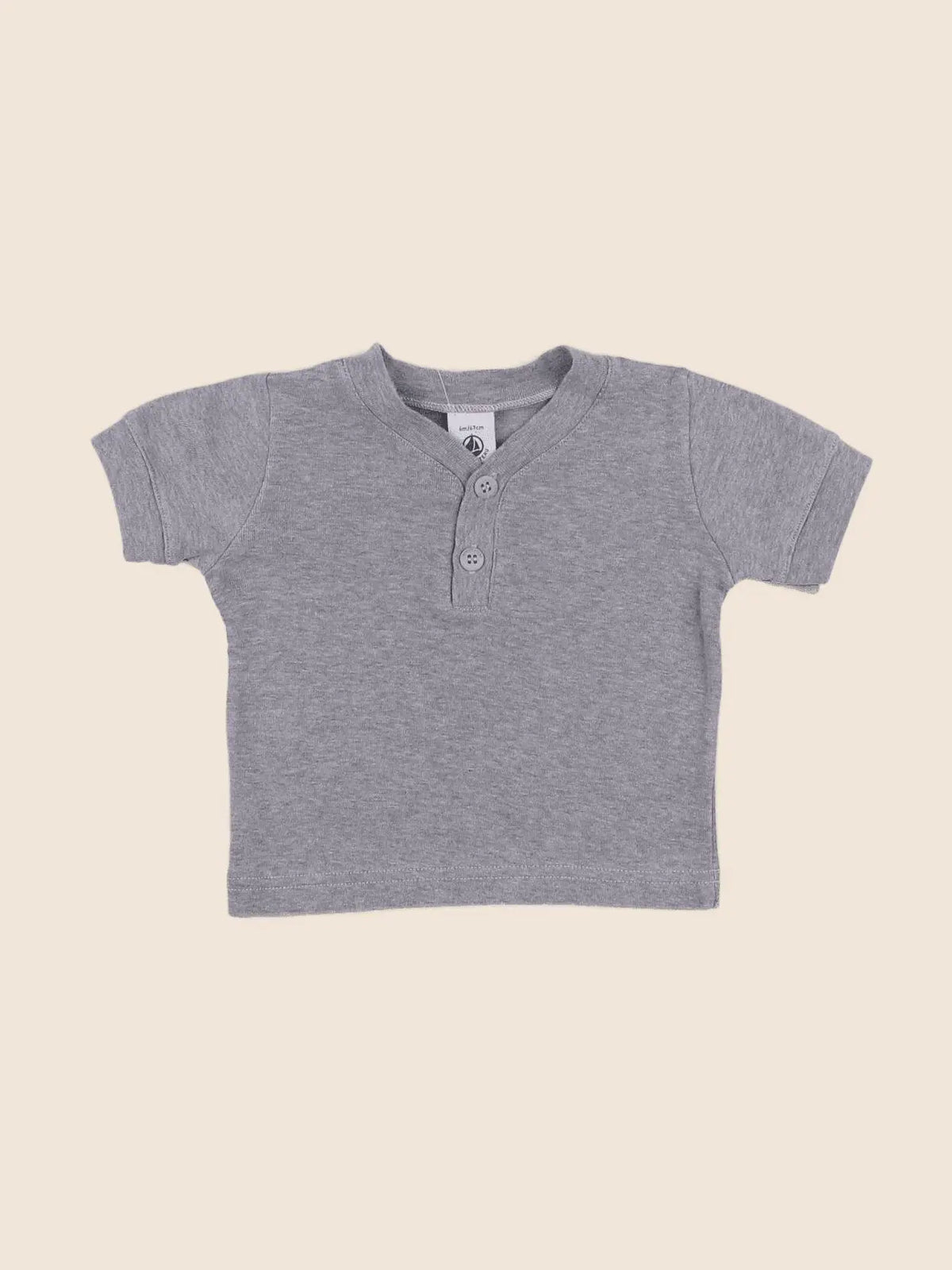 Petit Bateau - tee-shirt gris - 6 mois