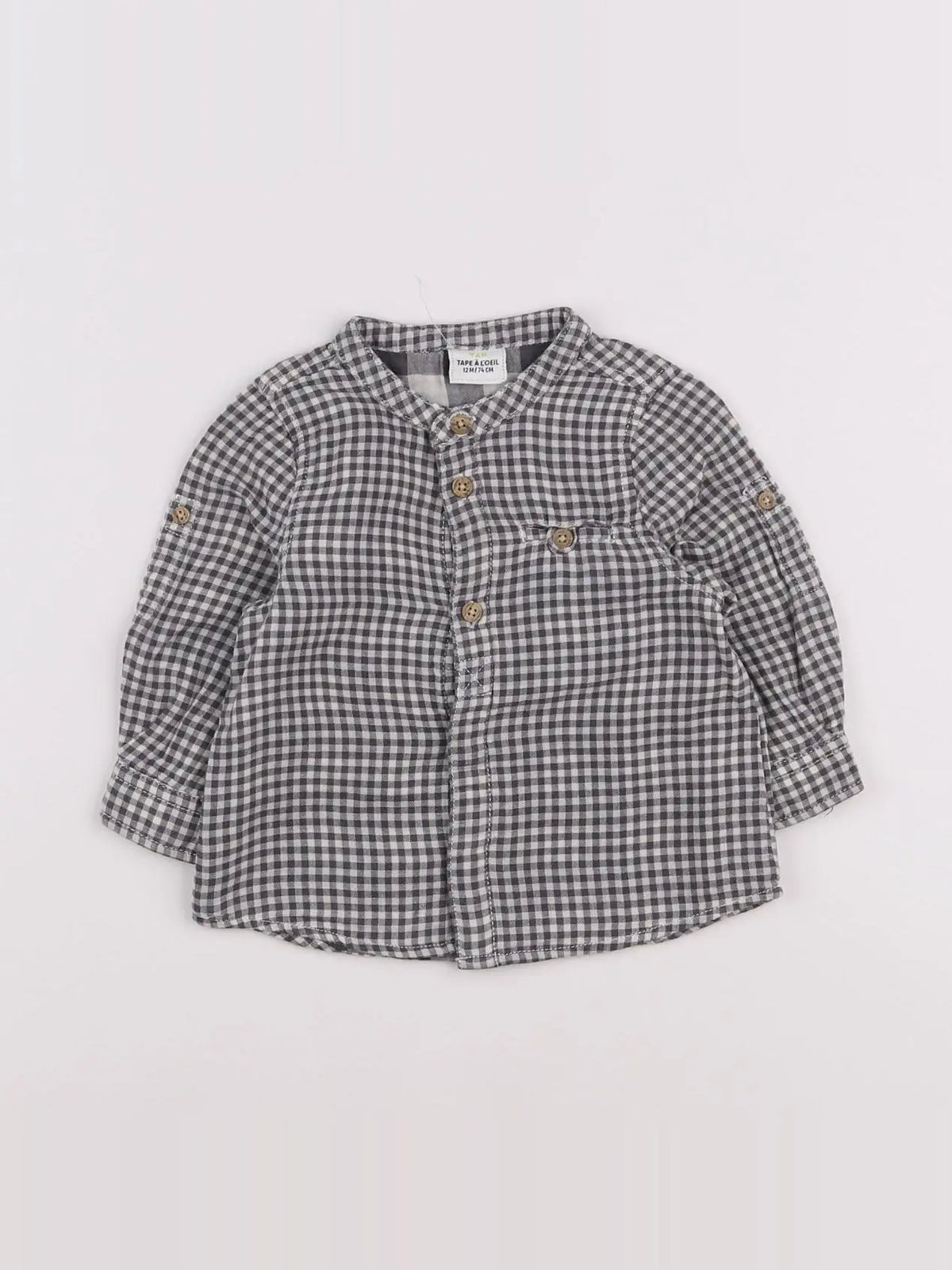 Tape à l'oeil - chemise gris, blanc - 12 mois