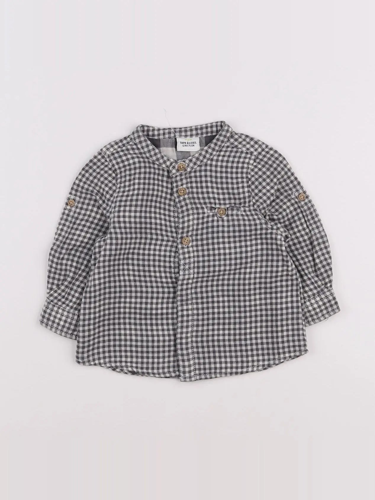 Tape à l'oeil - chemise gris, blanc - 12 mois
