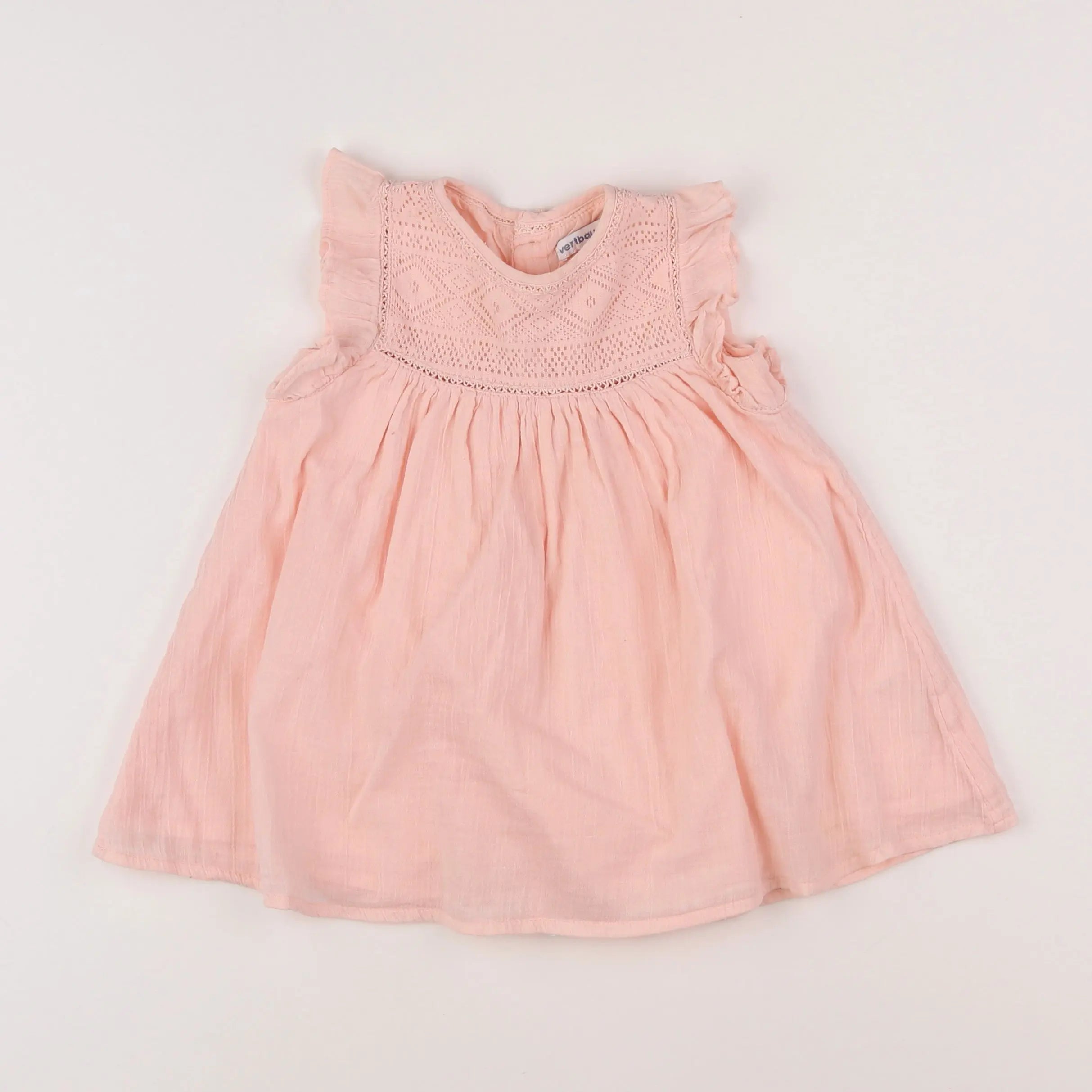 Vertbaudet - robe rose - 12 mois