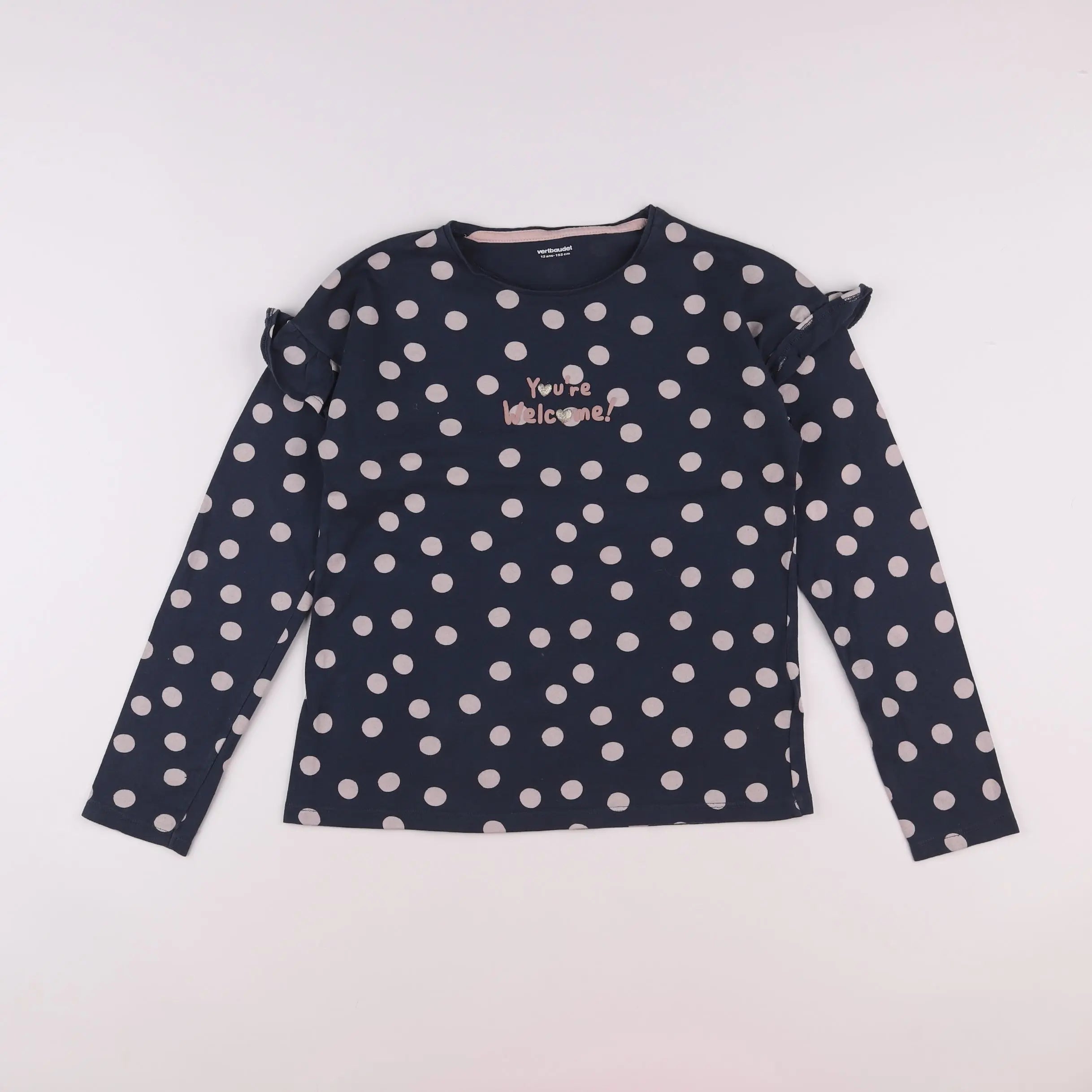 Vertbaudet - tee-shirt bleu - 12 ans