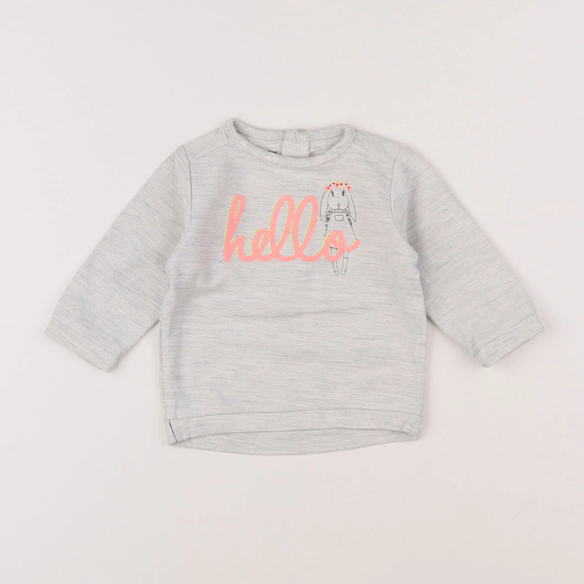 Vertbaudet - sweat gris - 3 mois
