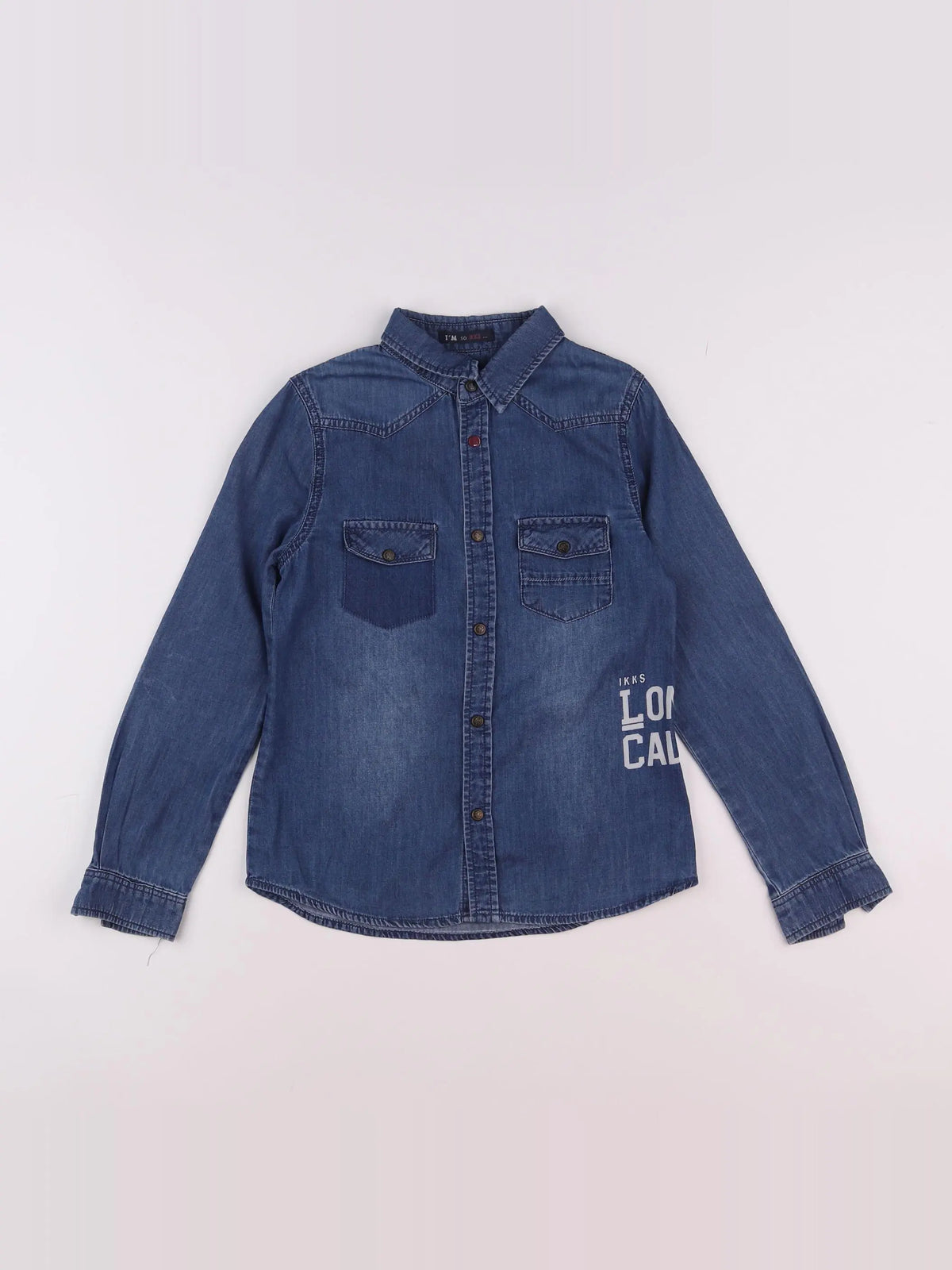 IKKS - chemise bleu - 8 ans