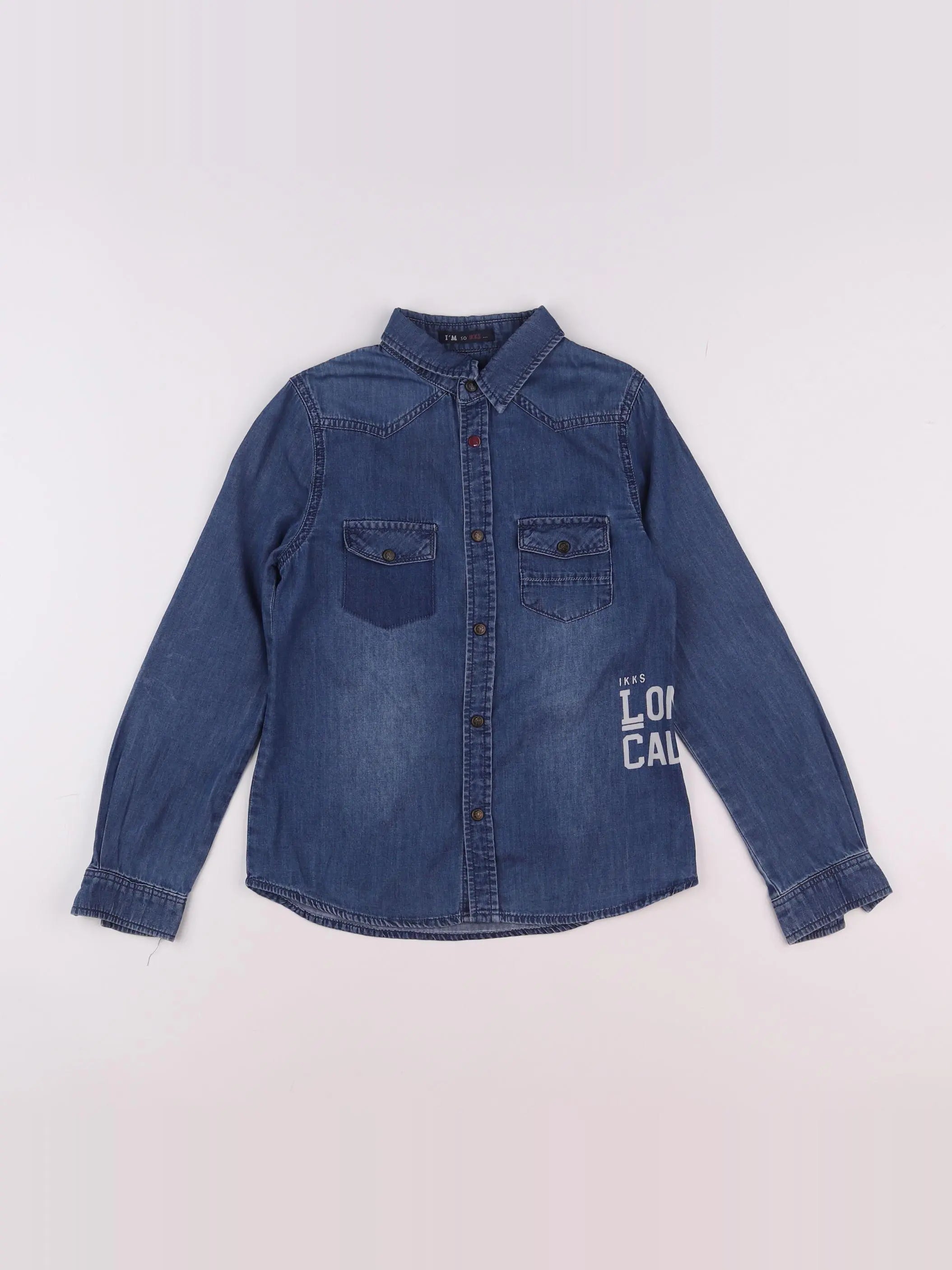 IKKS - chemise bleu - 8 ans