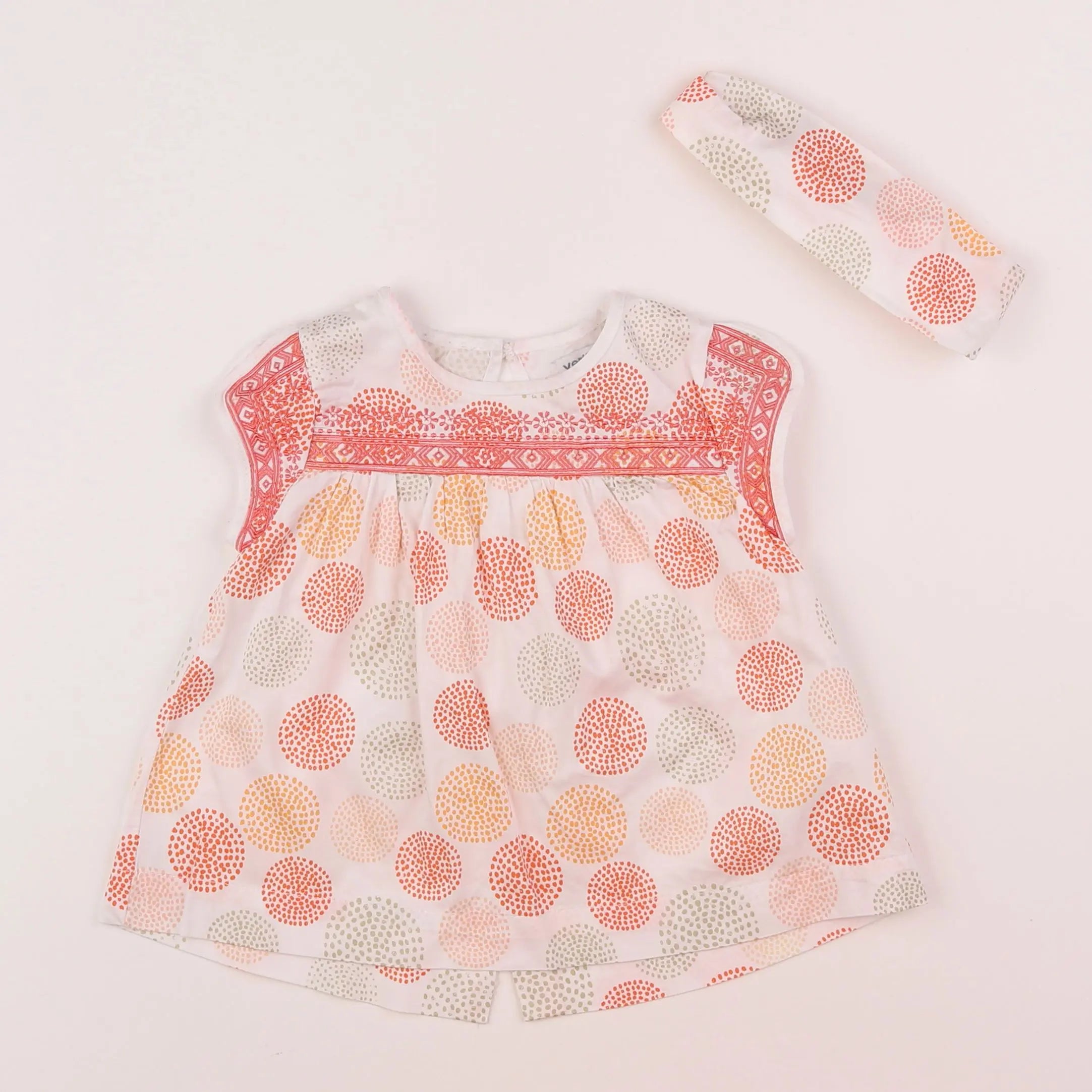 Vertbaudet - robe multicolore - 18 mois