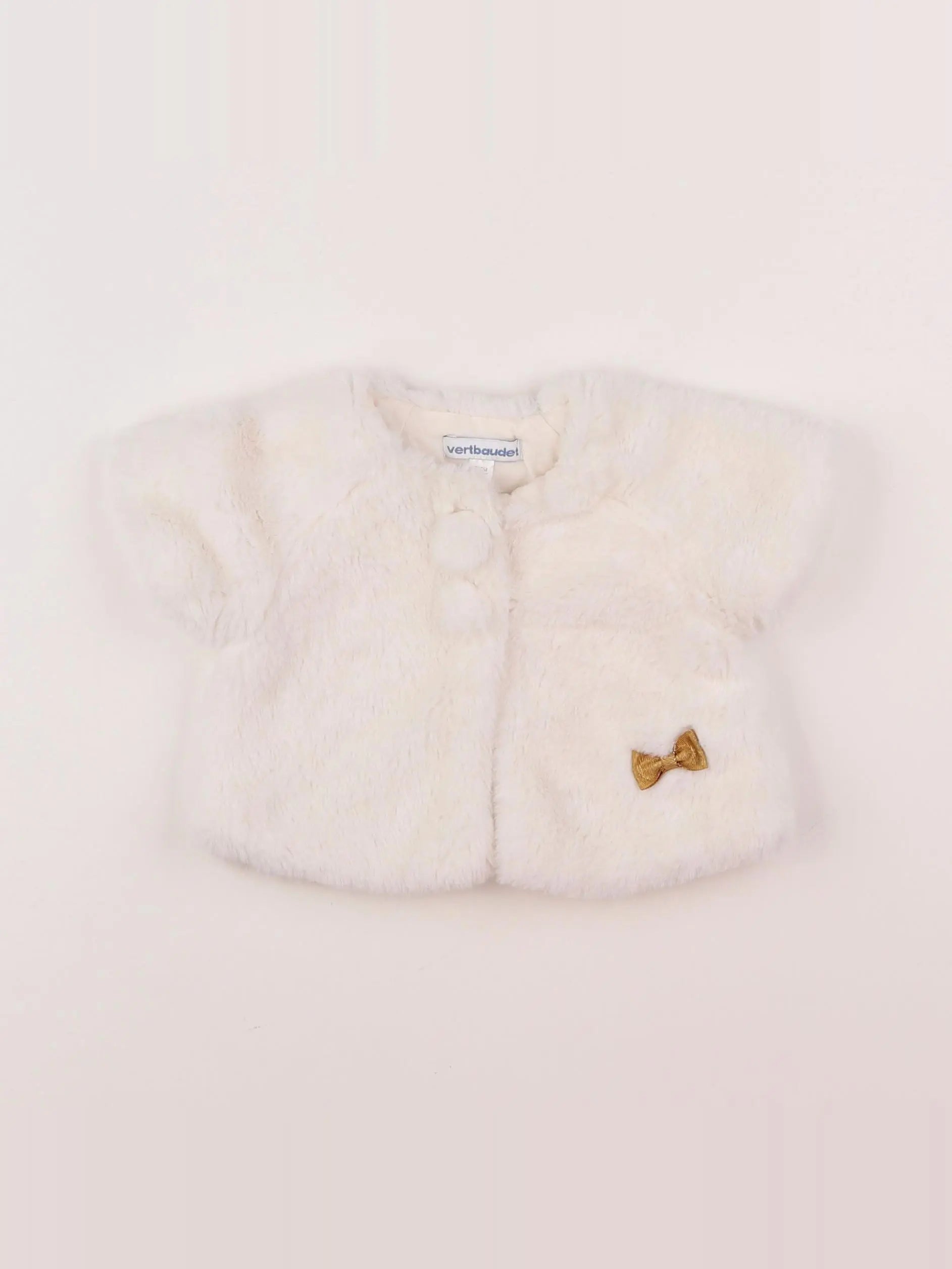 Vertbaudet - gilet blanc - 9 mois