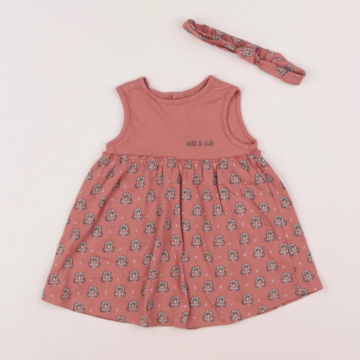 Vertbaudet - robe rose - 3 mois