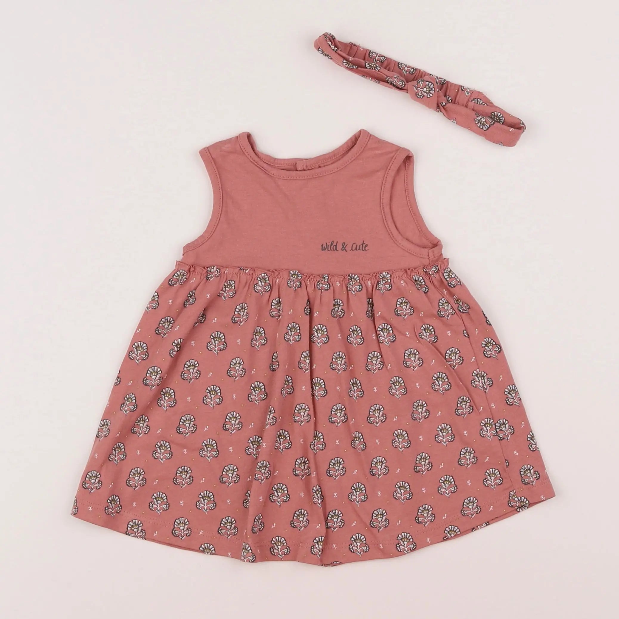 Vertbaudet - robe rose - 3 mois