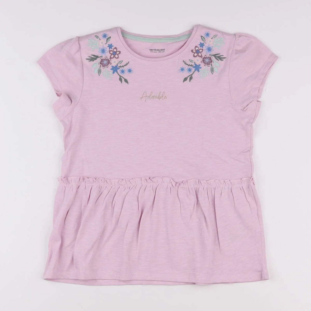 Vertbaudet - tee-shirt violet - 10 ans