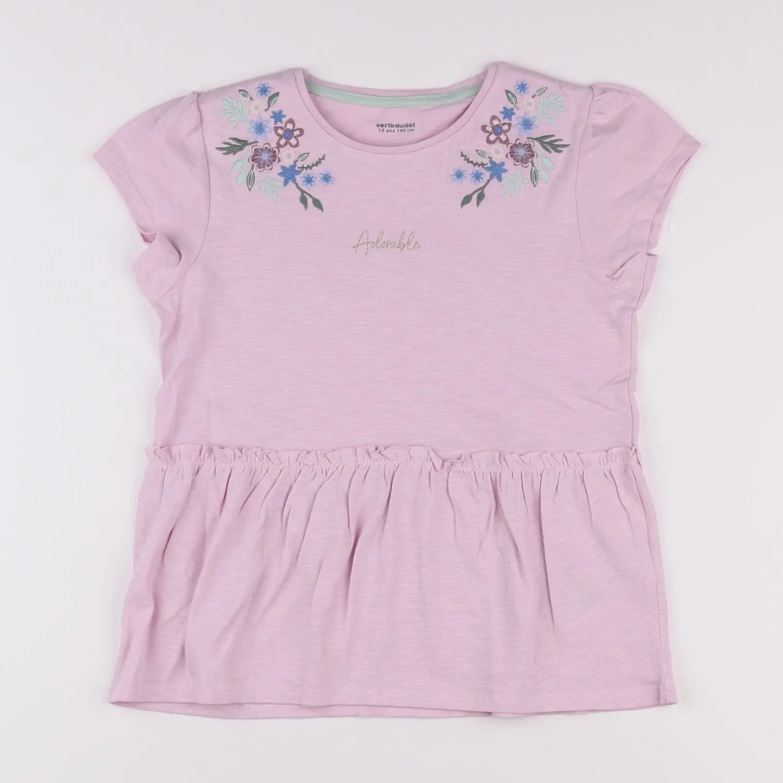 Vertbaudet - tee-shirt violet - 10 ans