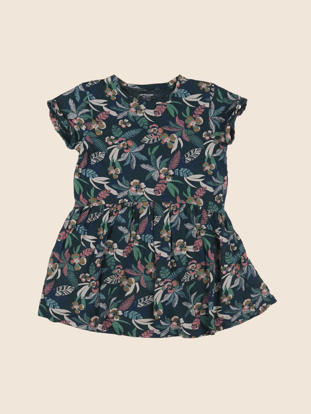 Vertbaudet - robe vert - 8 ans