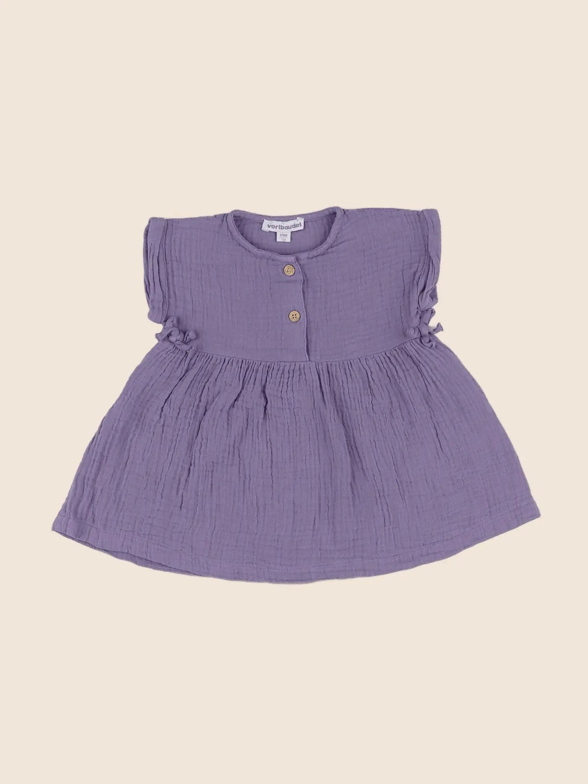 Vertbaudet - robe violet - 6 mois
