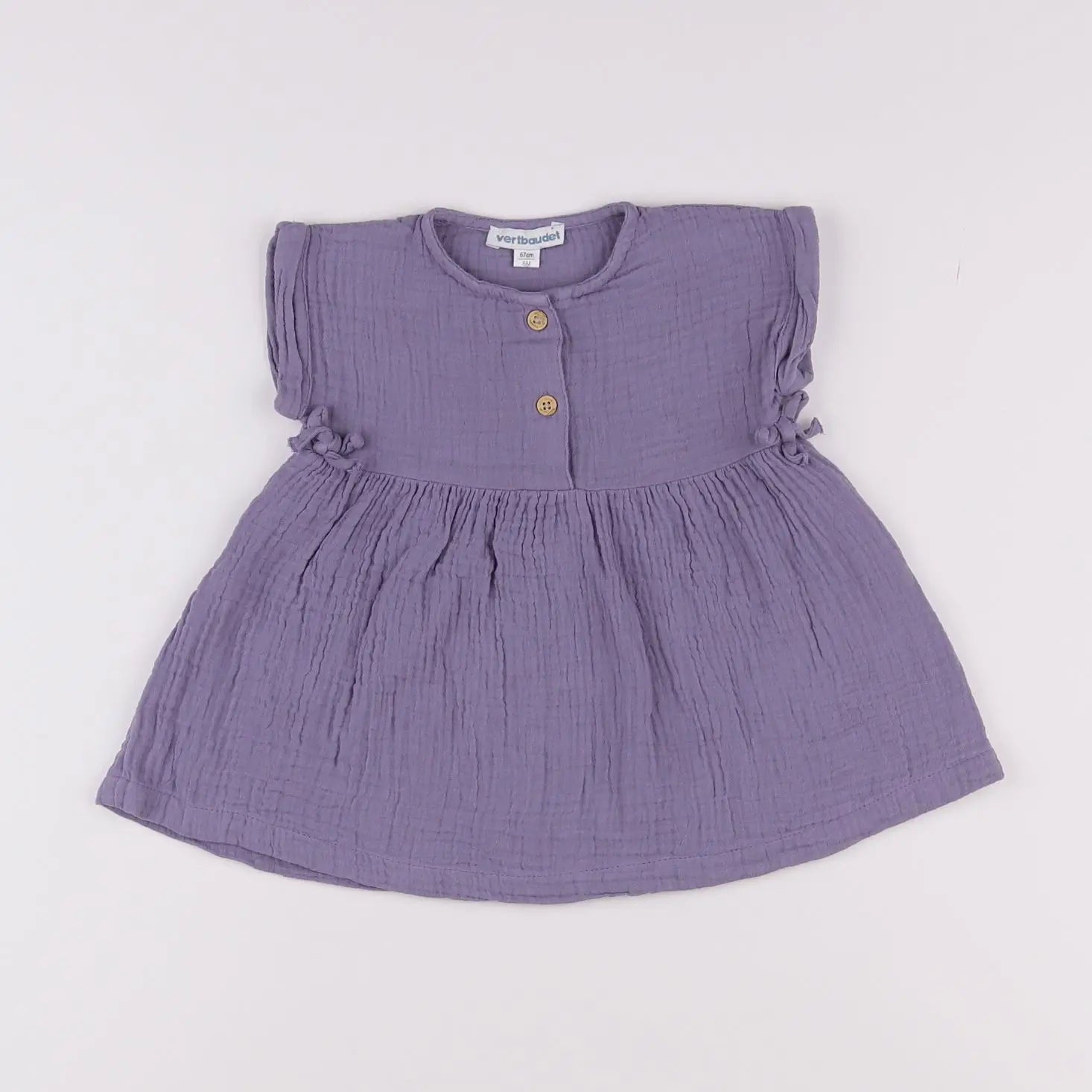 Vertbaudet - robe violet - 6 mois