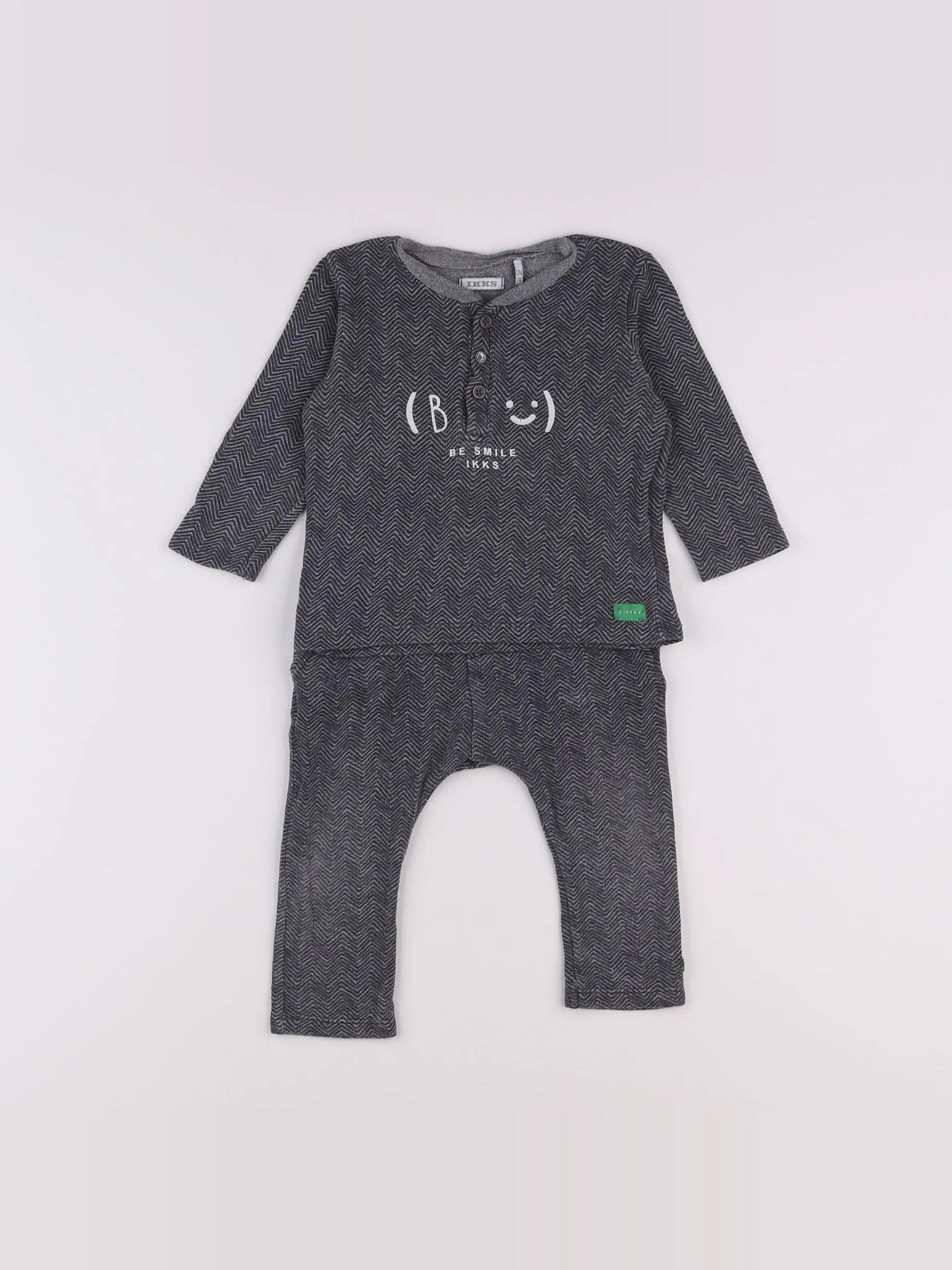 IKKS - ensemble gris - 12 mois