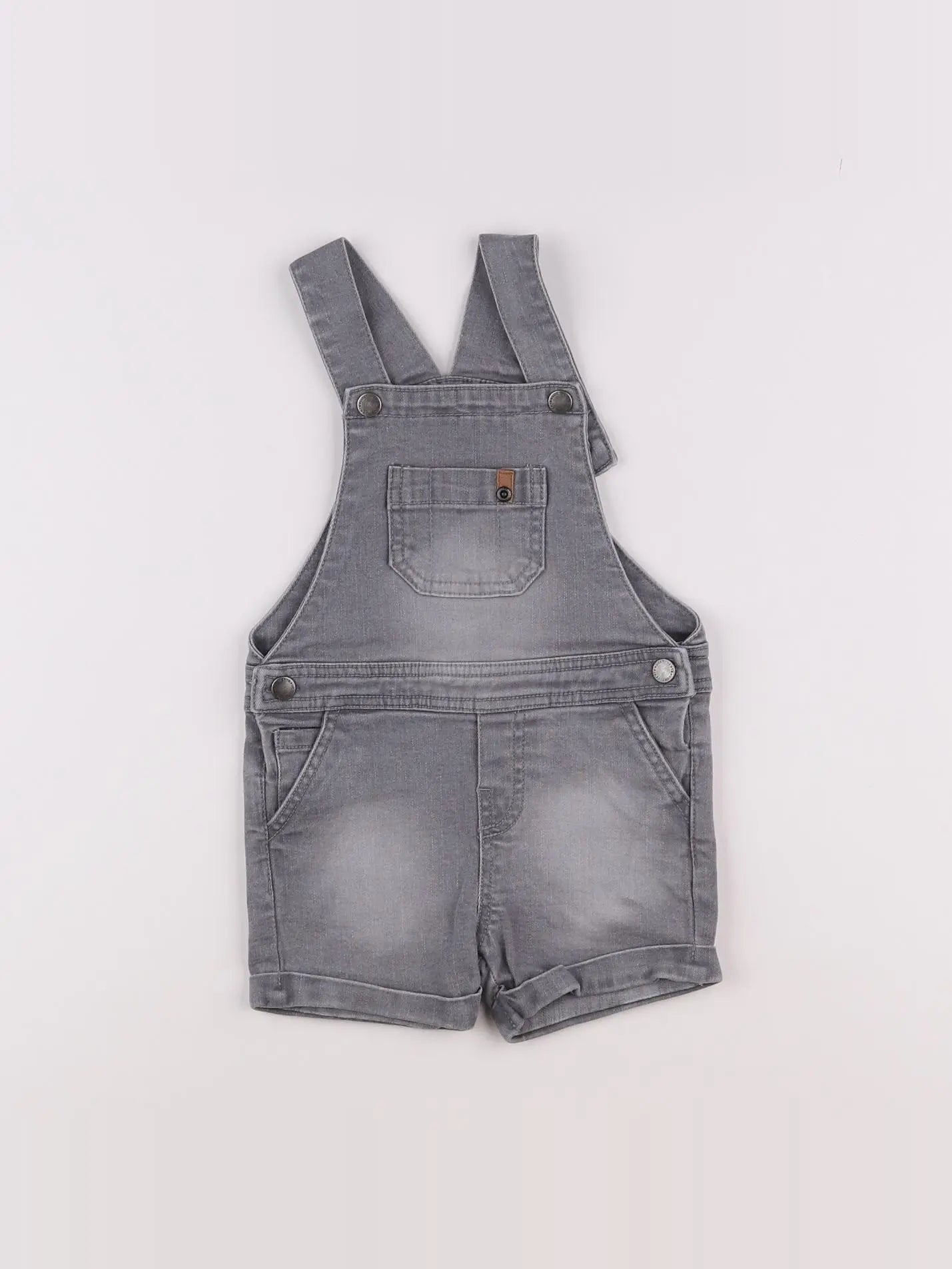 Vertbaudet - salopette gris - 2 ans
