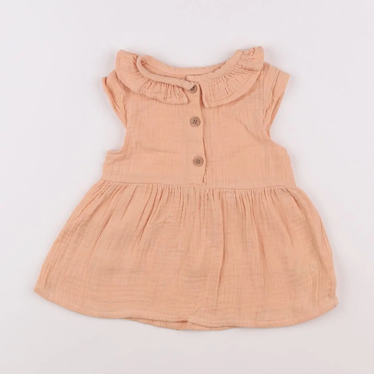 Vertbaudet - robe orange - 6 mois