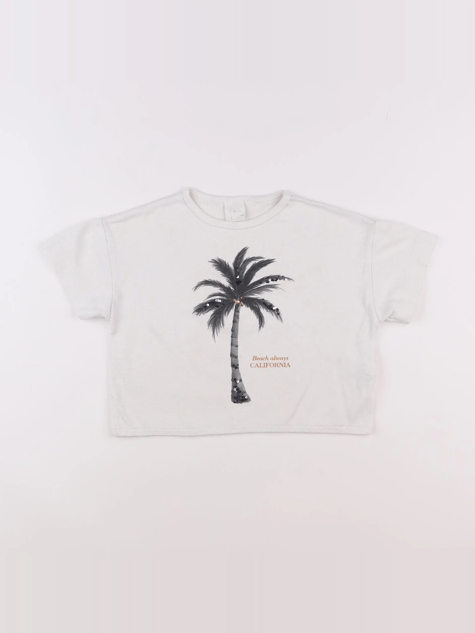 Zara - tee-shirt blanc - 7 ans