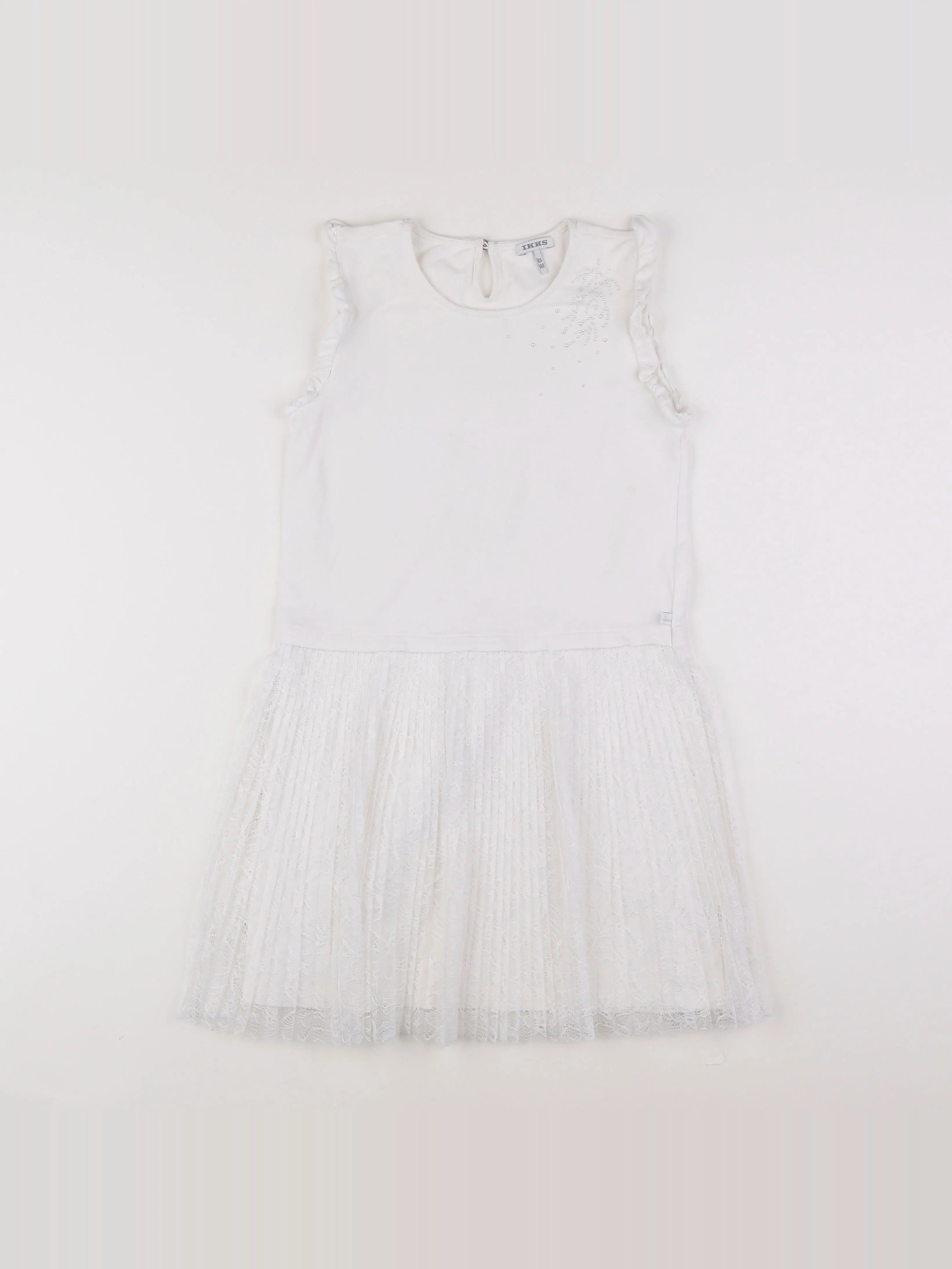 IKKS - robe blanc - 10 ans